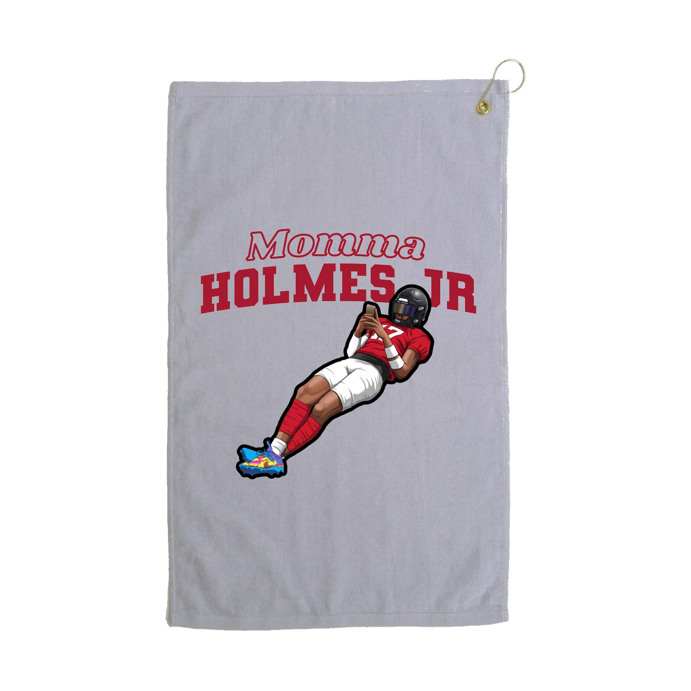 Golf Towel — Mothers Day Block in Grey