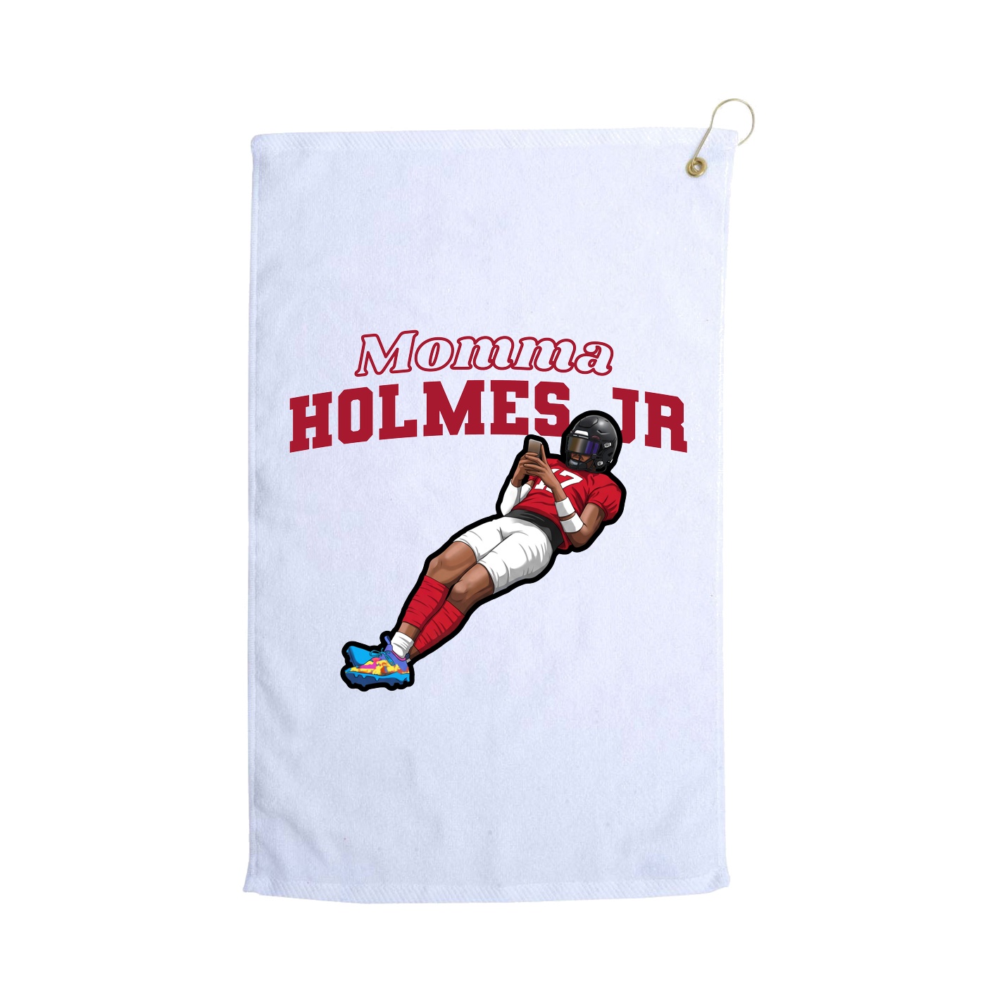 Golf Towel — Mothers Day Block in White
