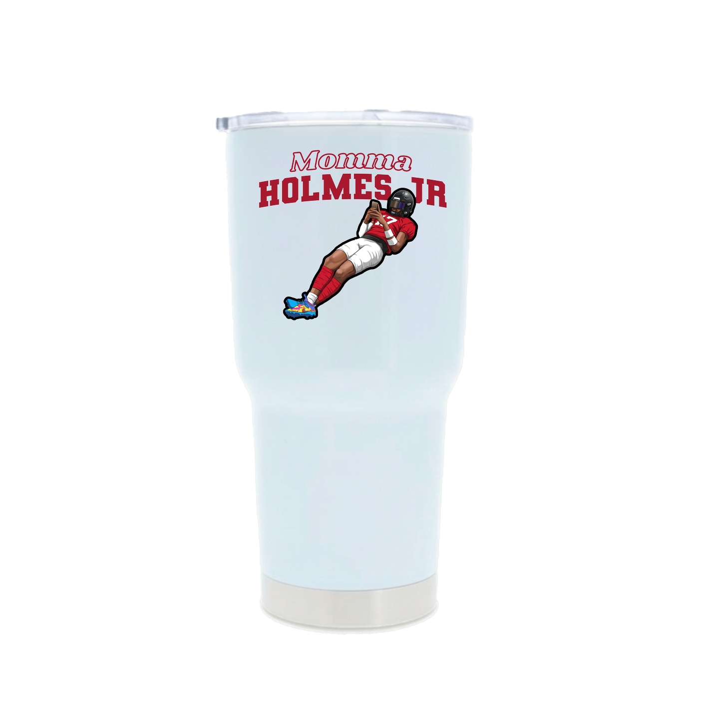 30oz Stainless Steel Tumbler — Mothers Day Block in White