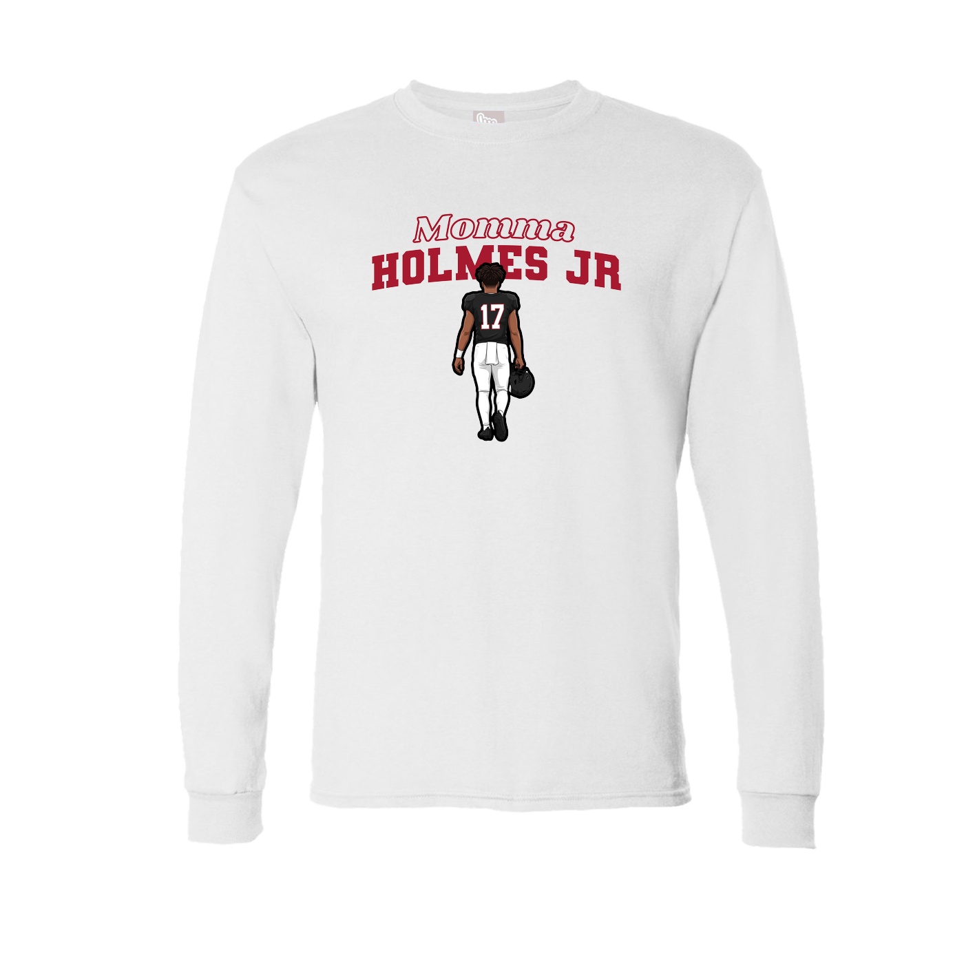 Long Sleeve Tee — Mothers Day Block in White