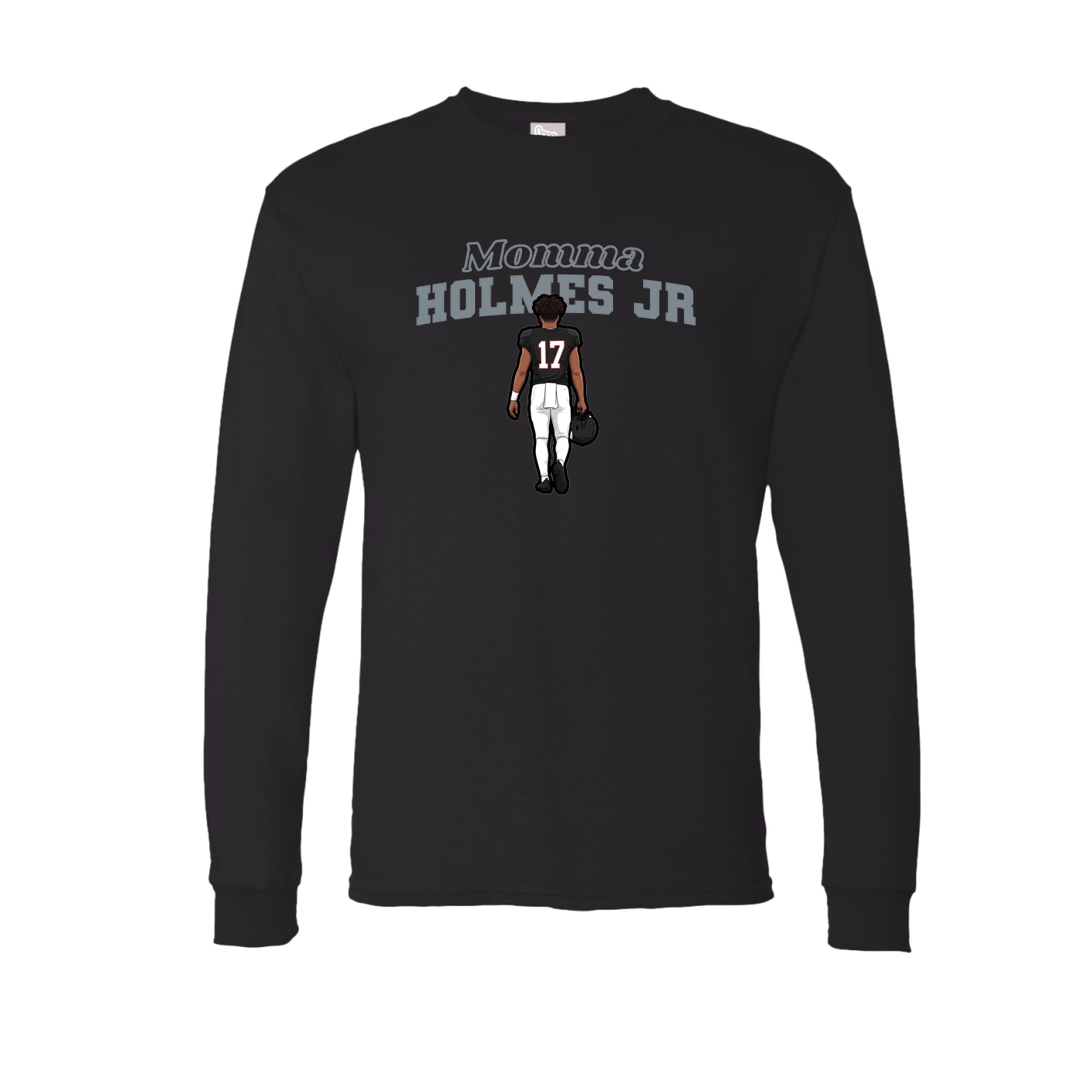 Long Sleeve Tee — Mothers Day Block in Black