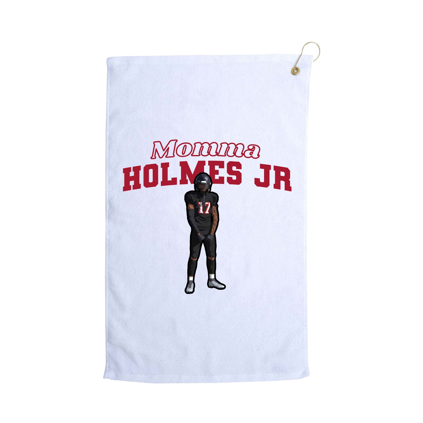 Golf Towel — Mothers Day Block in White