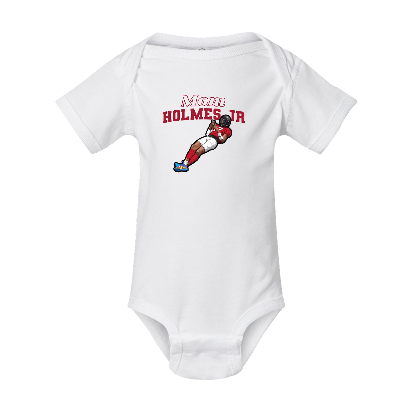 Baby Onesie — Mothers Day Block in White