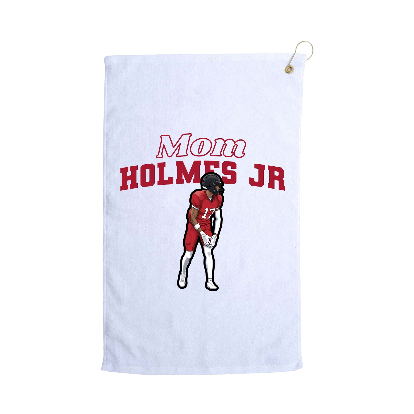 Golf Towel — Mothers Day Block in White