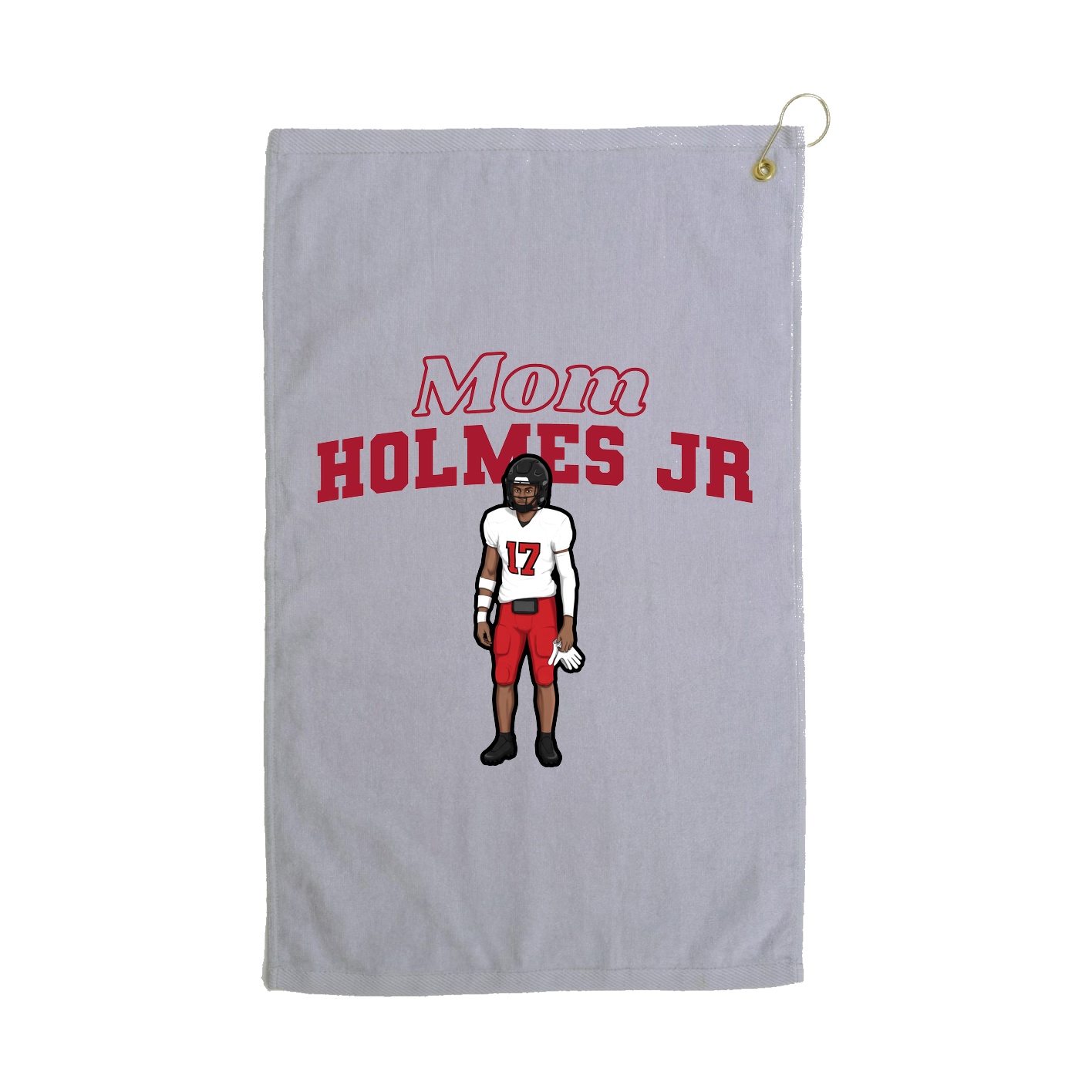 Golf Towel — Mothers Day Block in Grey