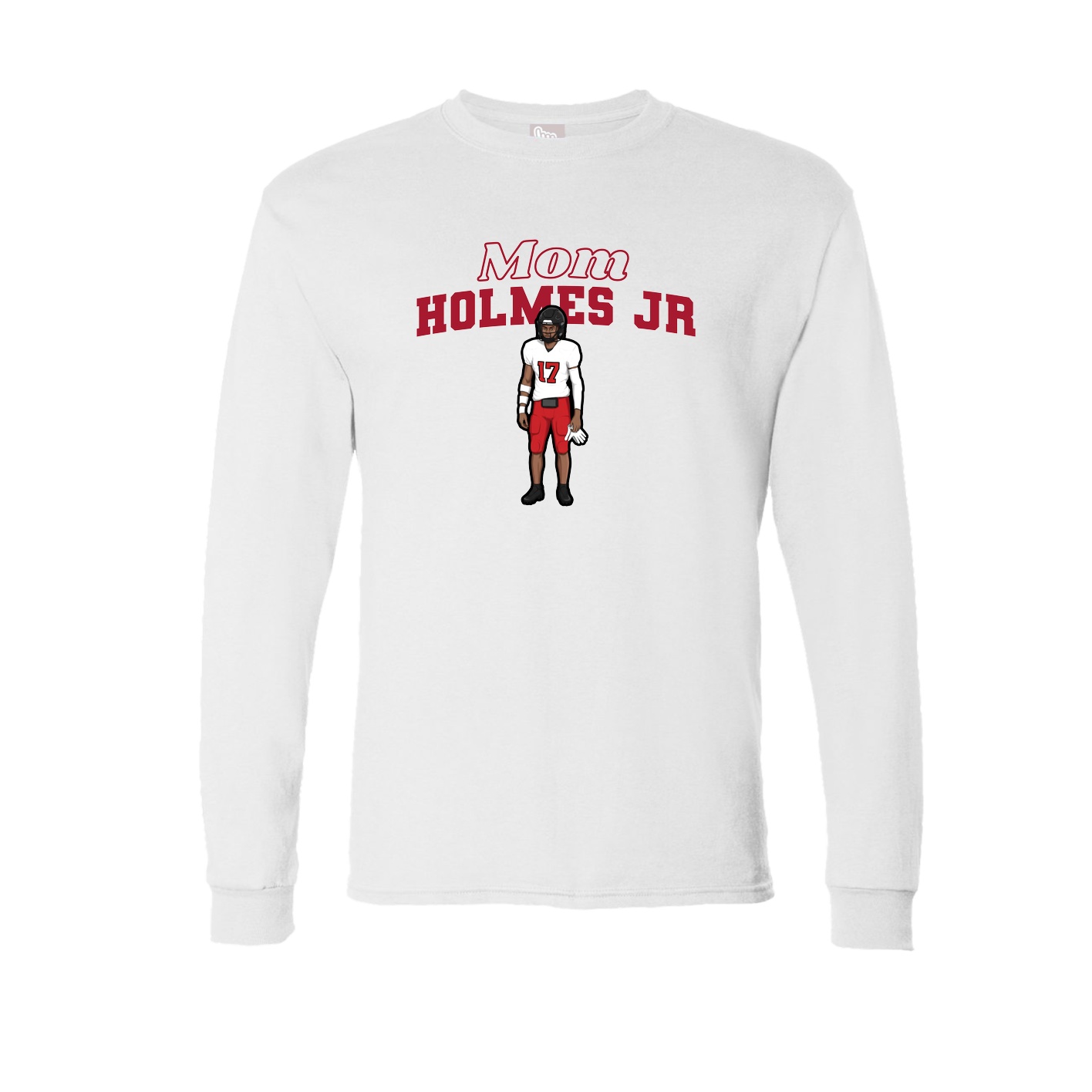Long Sleeve Tee — Mothers Day Block in White