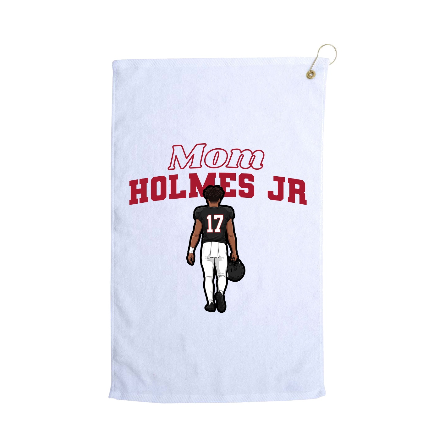 Golf Towel — Mothers Day Block in White