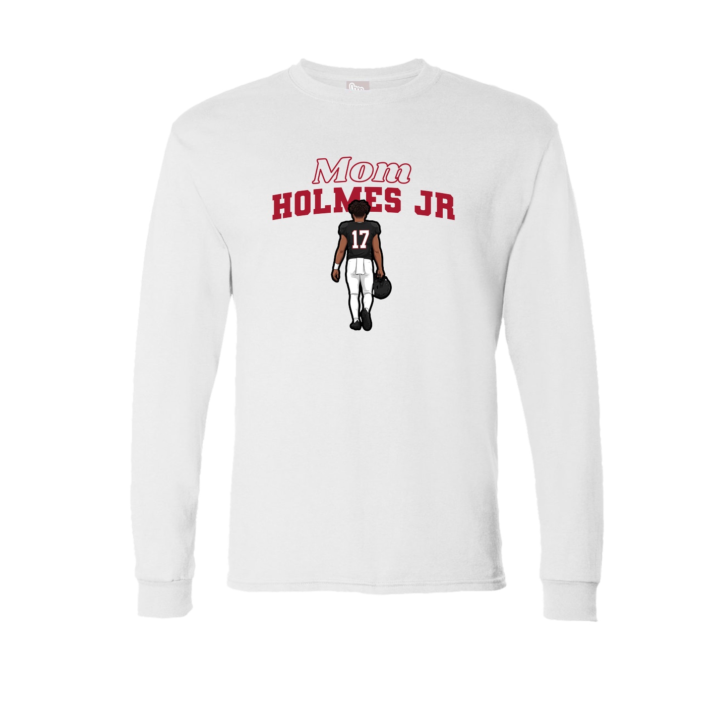 Long Sleeve Tee — Mothers Day Block in White