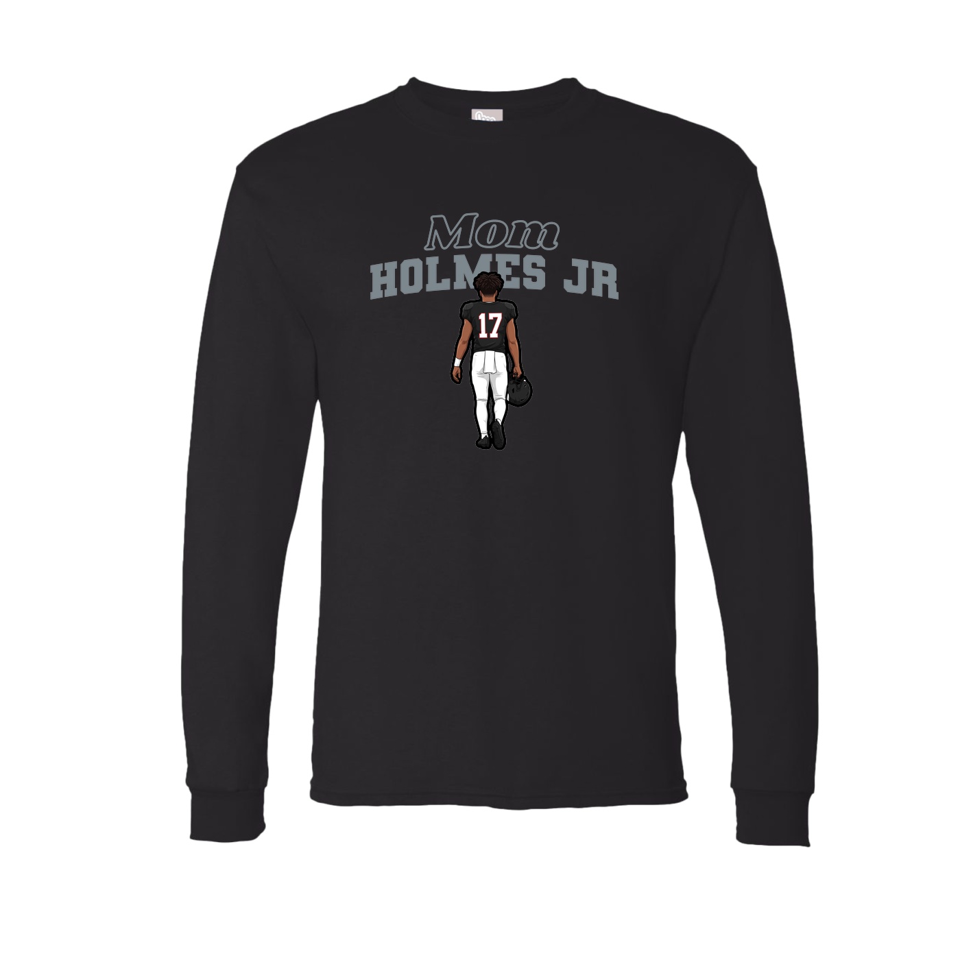 Long Sleeve Tee — Mothers Day Block in Black