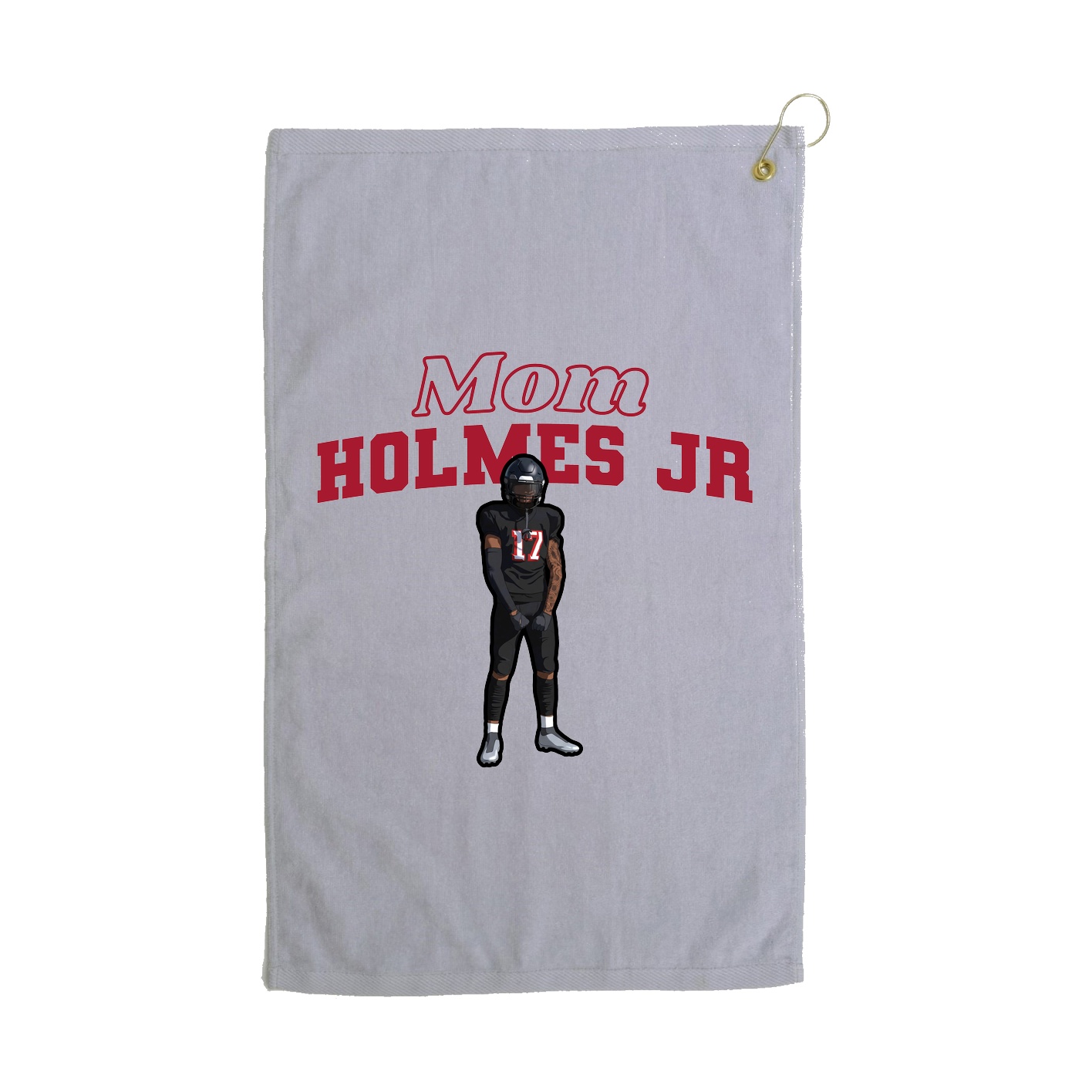 Golf Towel — Mothers Day Block in Grey