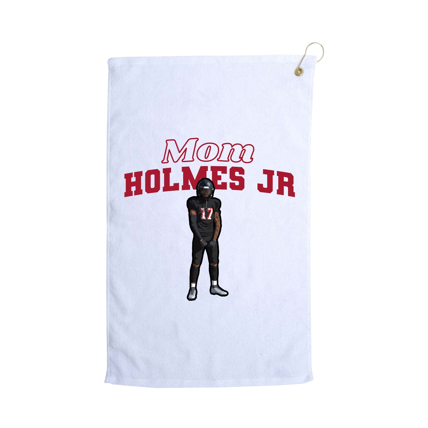 Golf Towel — Mothers Day Block in White