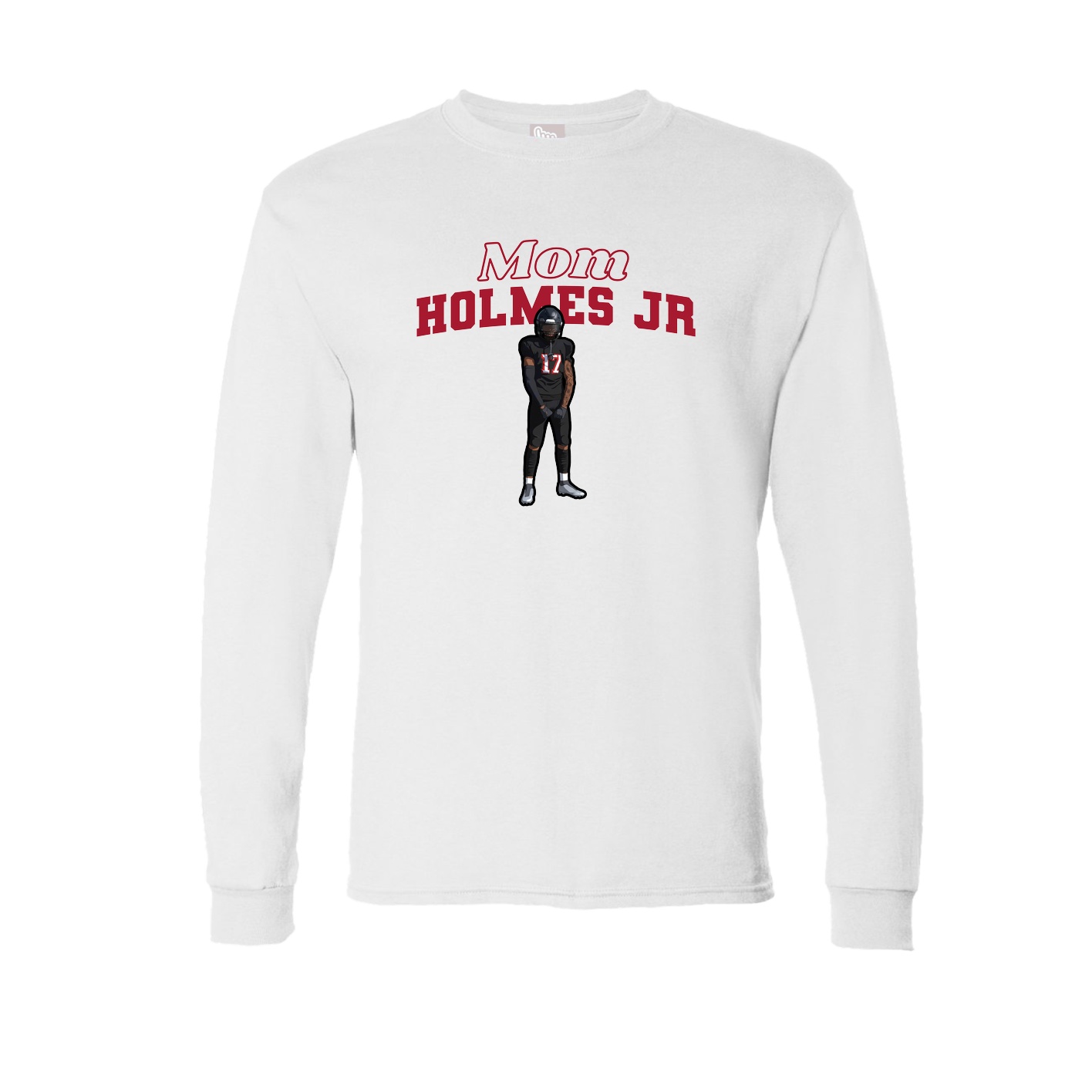 Long Sleeve Tee — Mothers Day Block in White