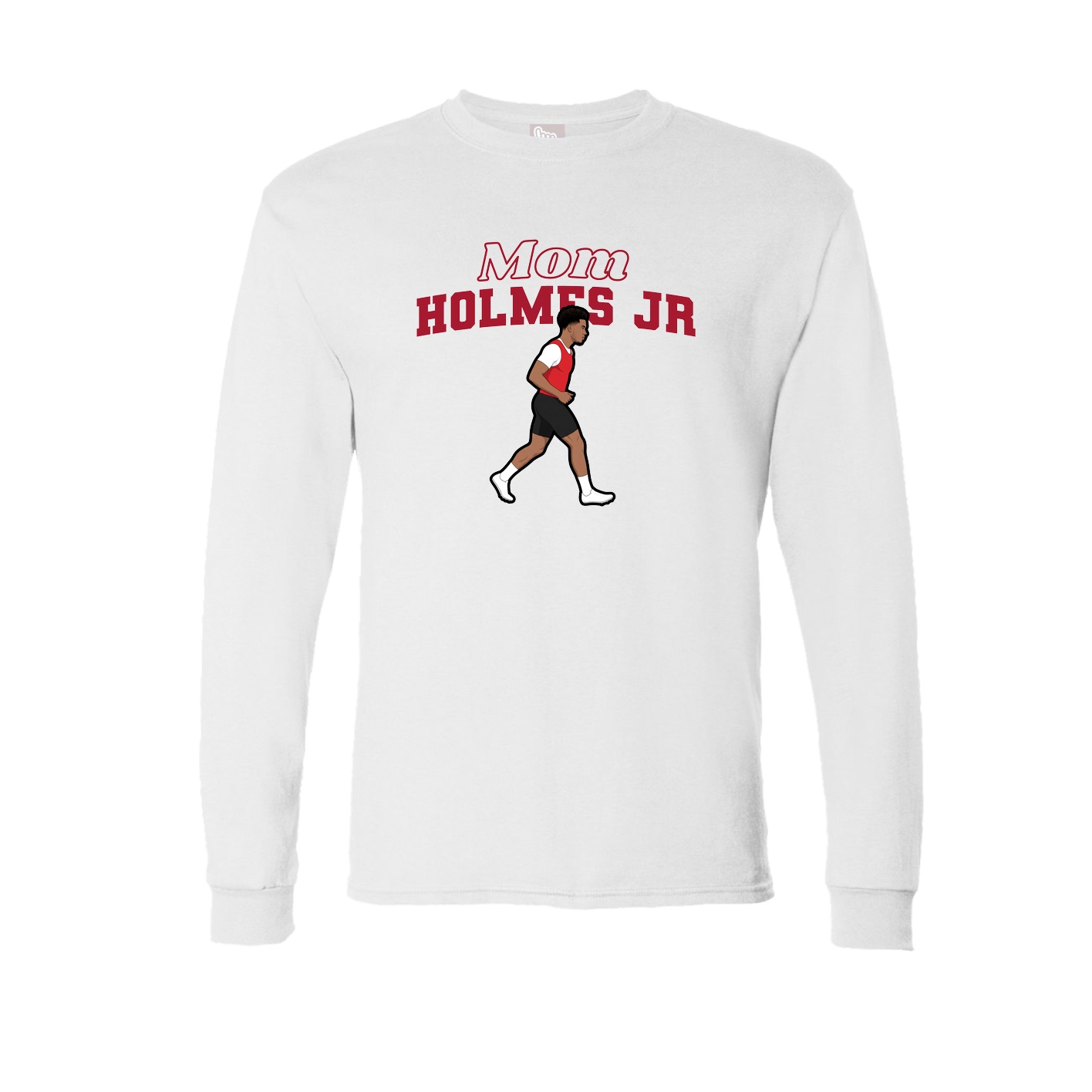 Long Sleeve Tee — Mothers Day Block in White