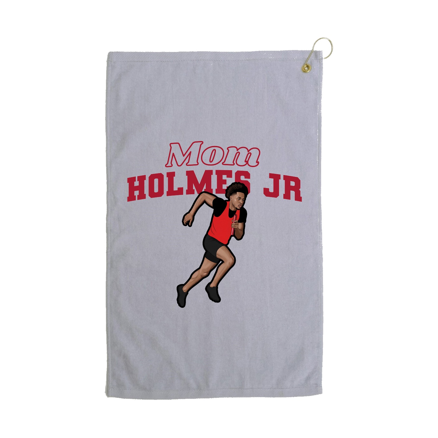 Golf Towel — Mothers Day Block in Grey