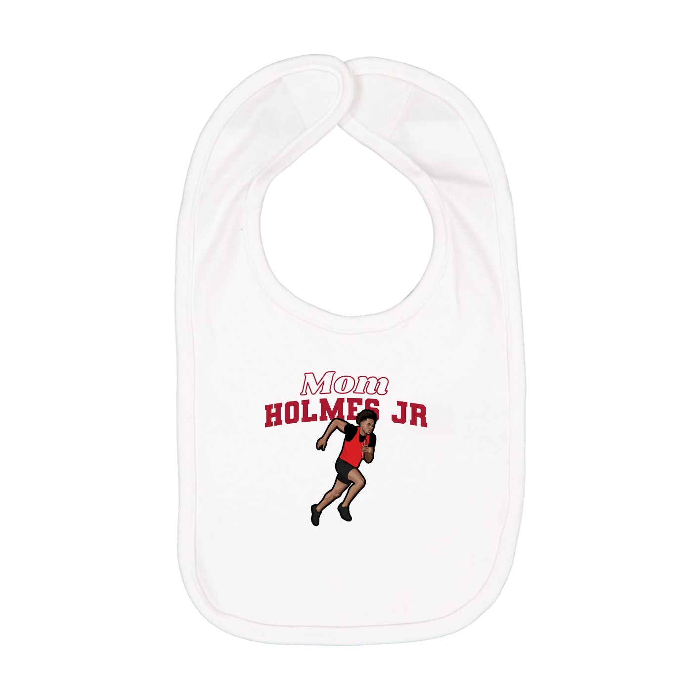 Infant Bib — Mothers Day Block in White