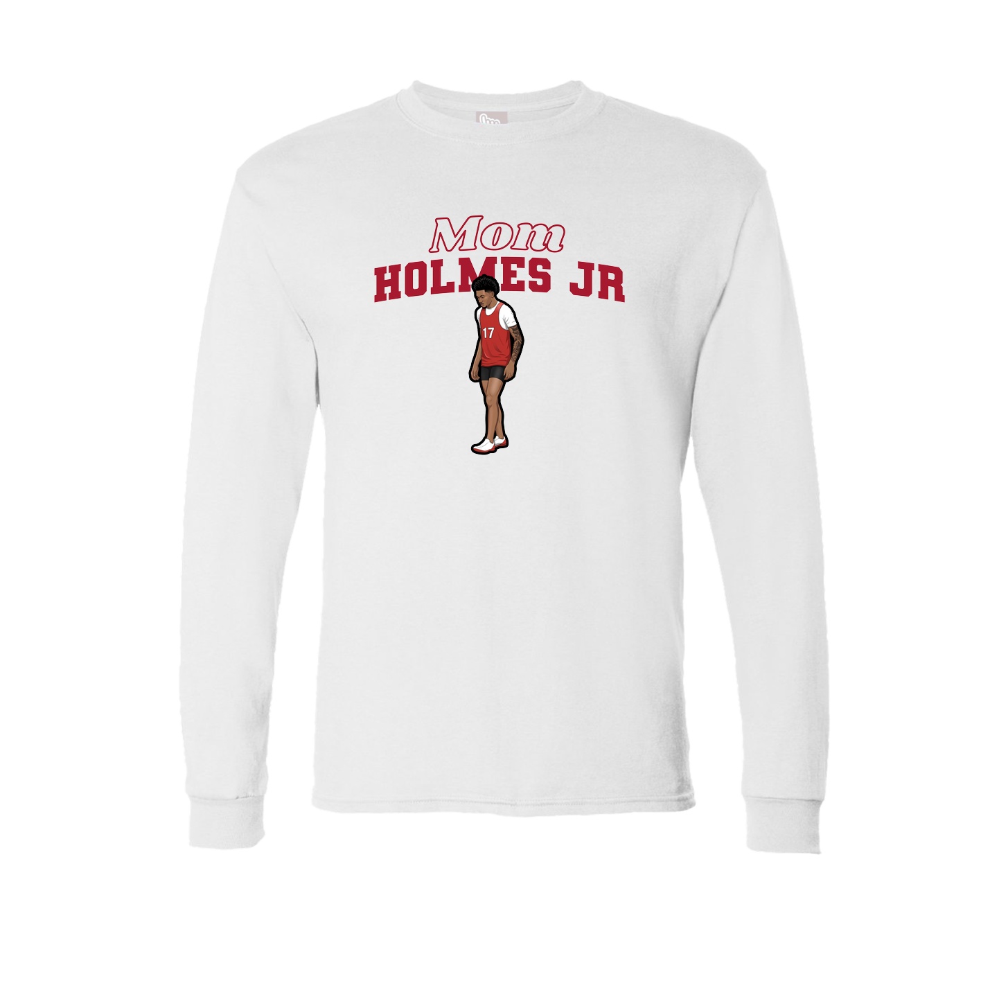 Long Sleeve Tee — Mothers Day Block in White