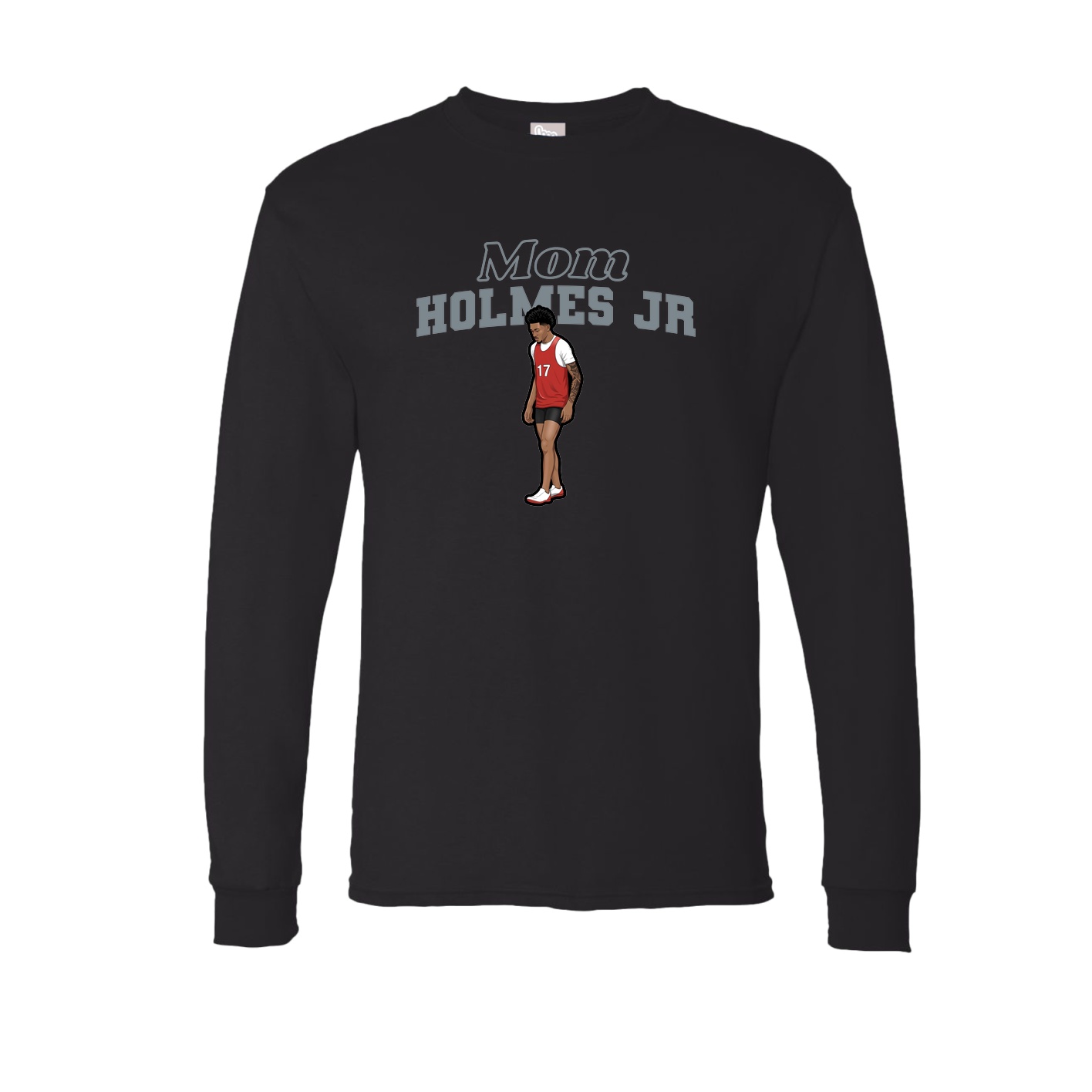 Long Sleeve Tee — Mothers Day Block in Black