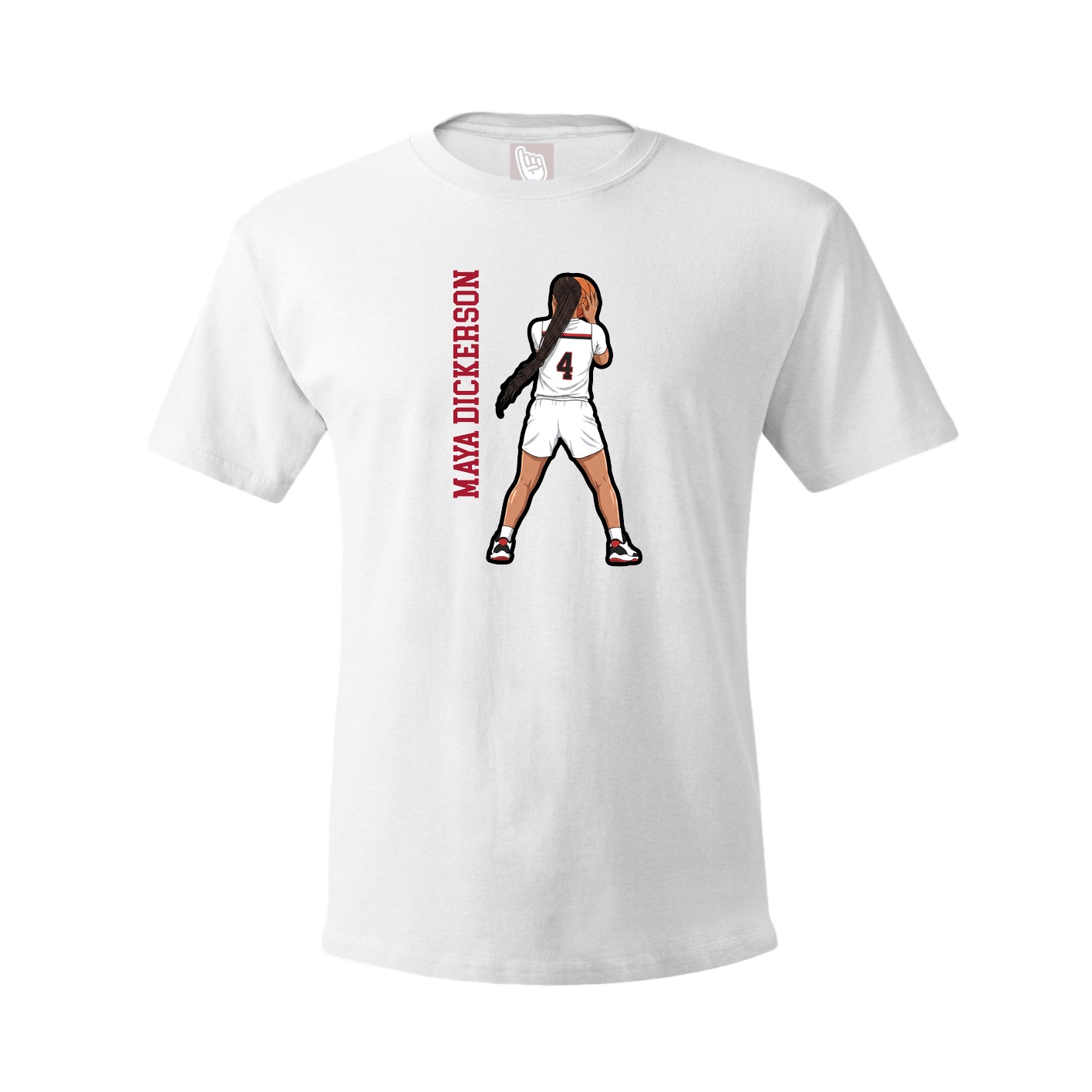 Tee — Name Vertical in White