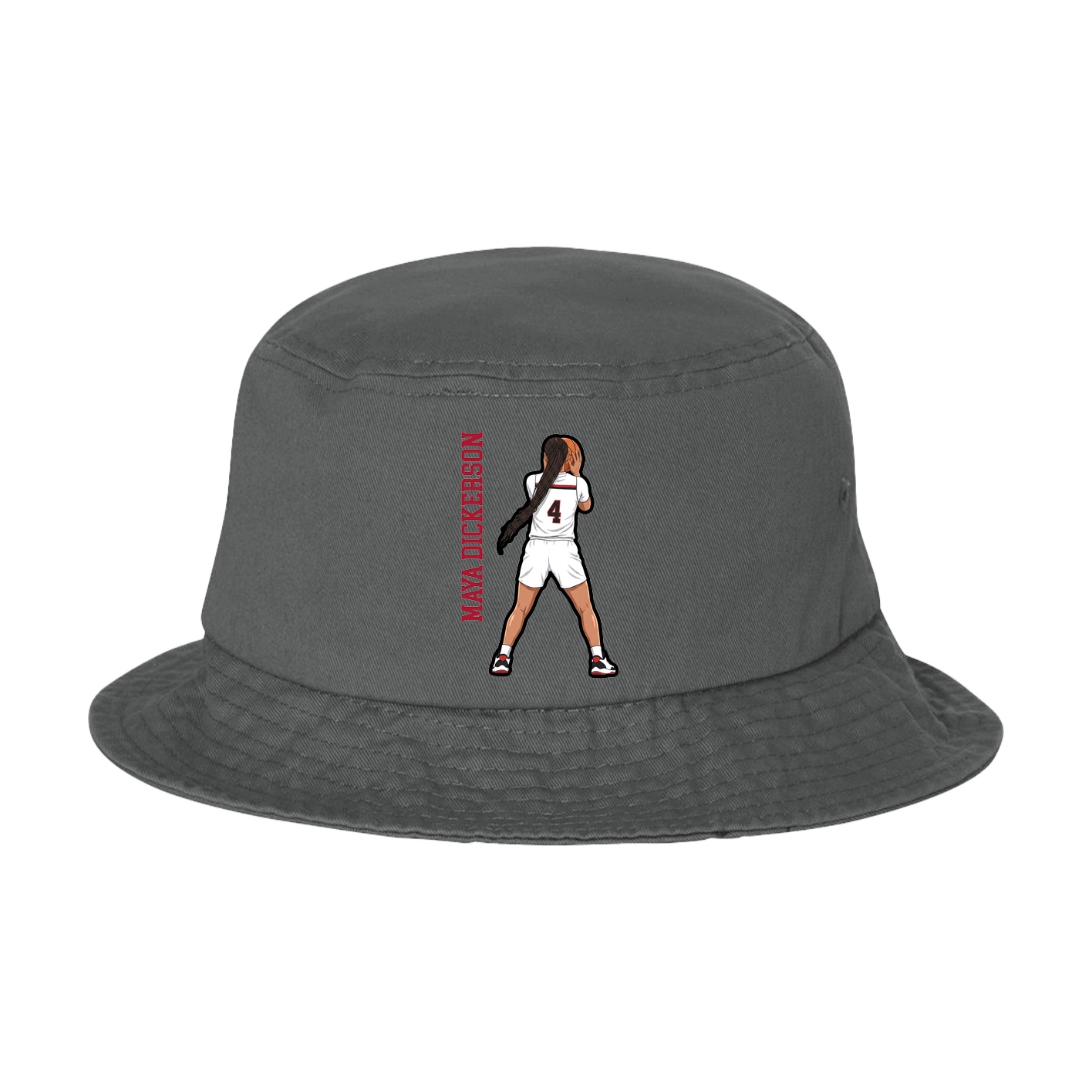 Bucket Cap — Name Vertical in Grey