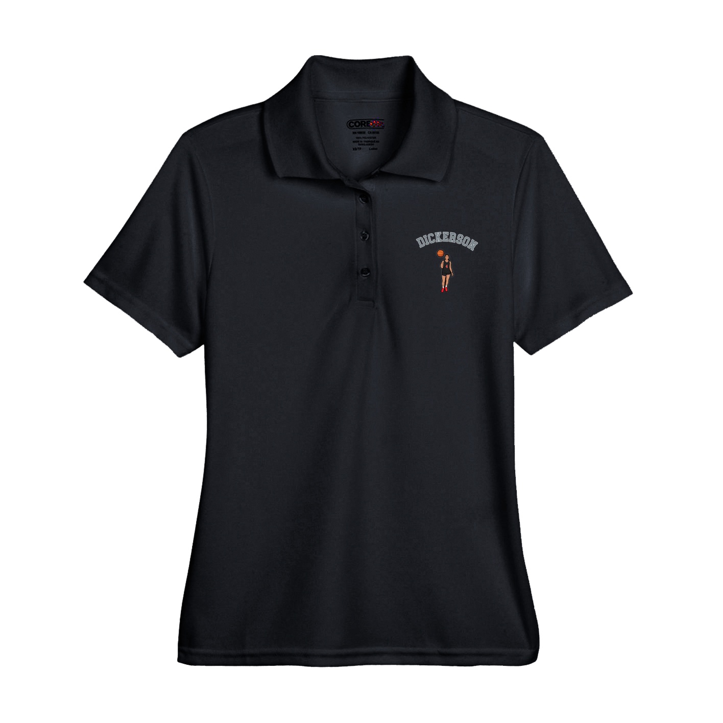 Womens Performance Polo — Shirsey Arch in Black