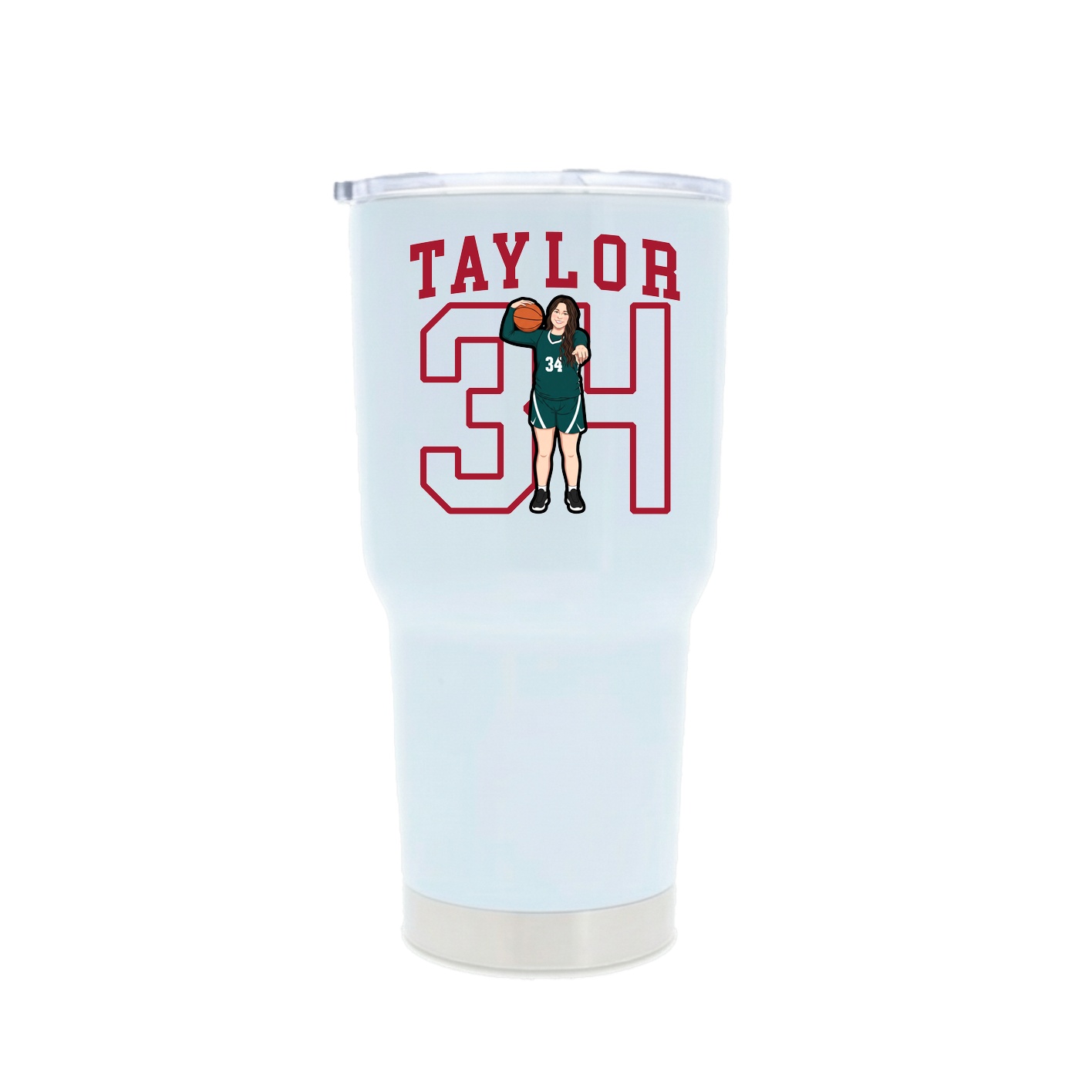 30oz Stainless Steel Tumbler — Shirsey in White
