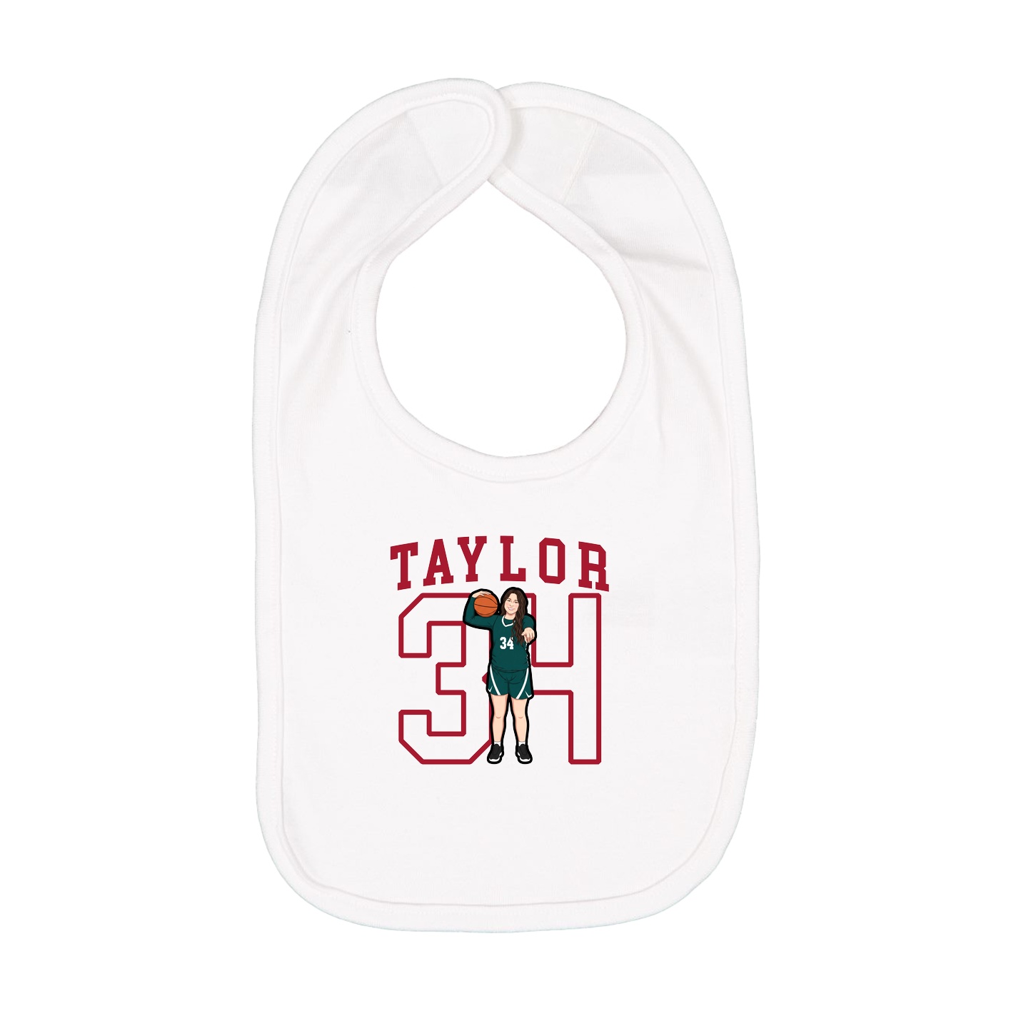 Infant Bib — Shirsey in White