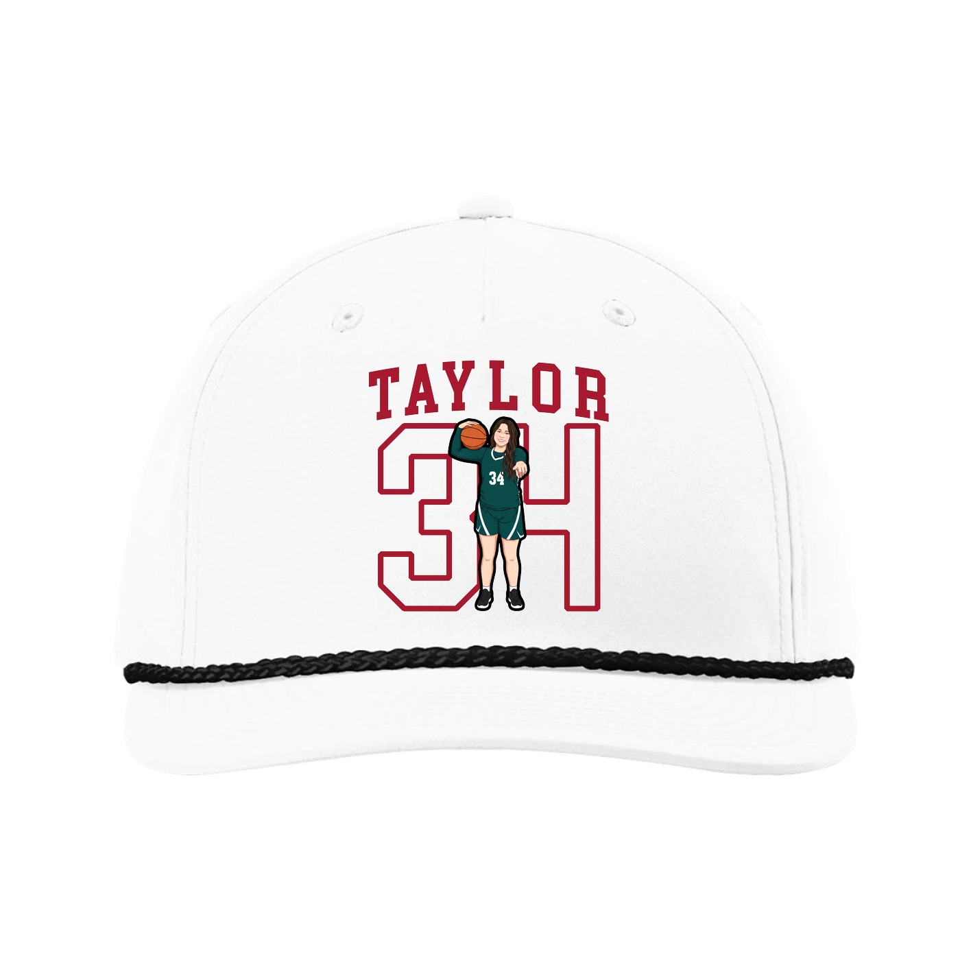 Five-Panel Classic Rope Cap — Shirsey in White