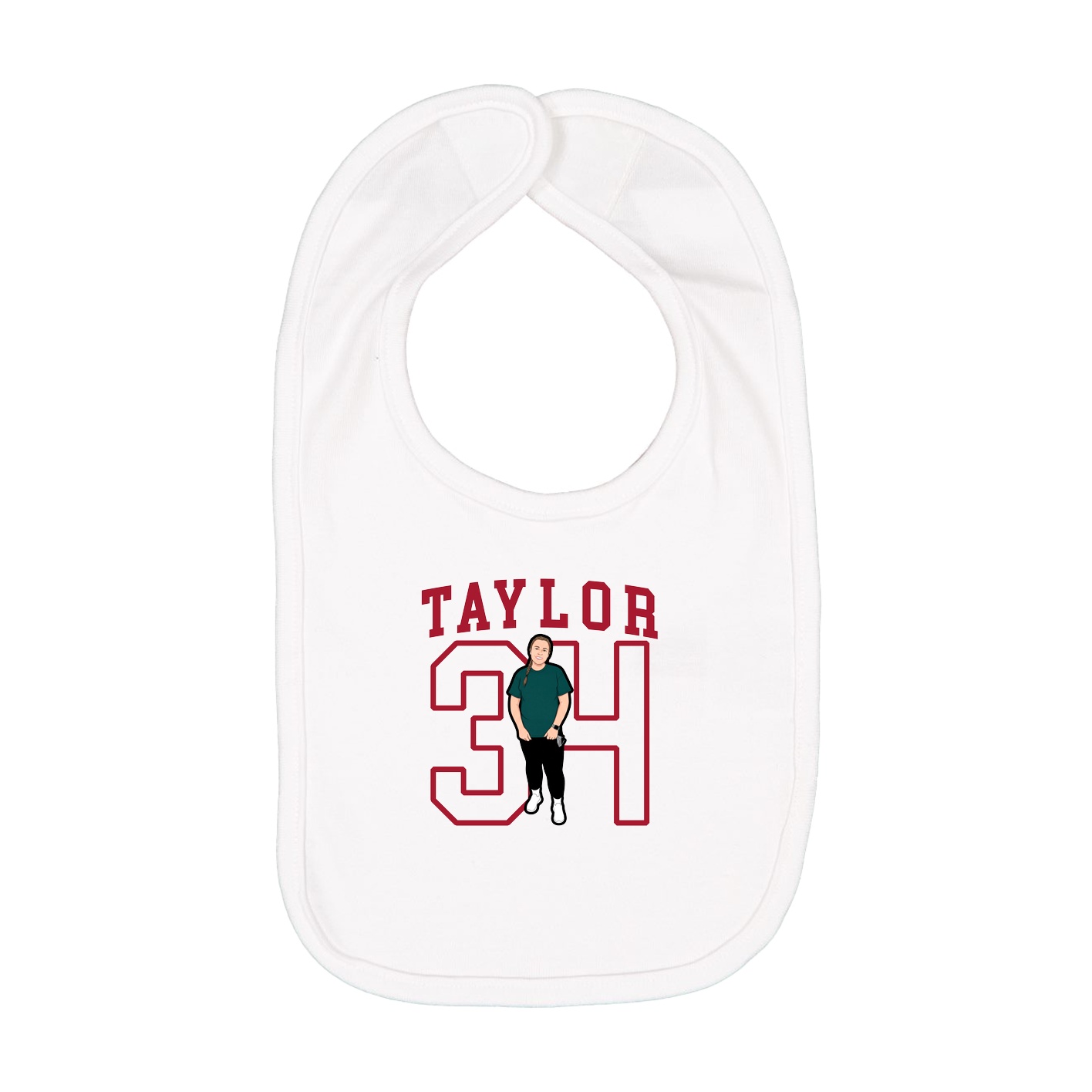 Infant Bib — Shirsey in White