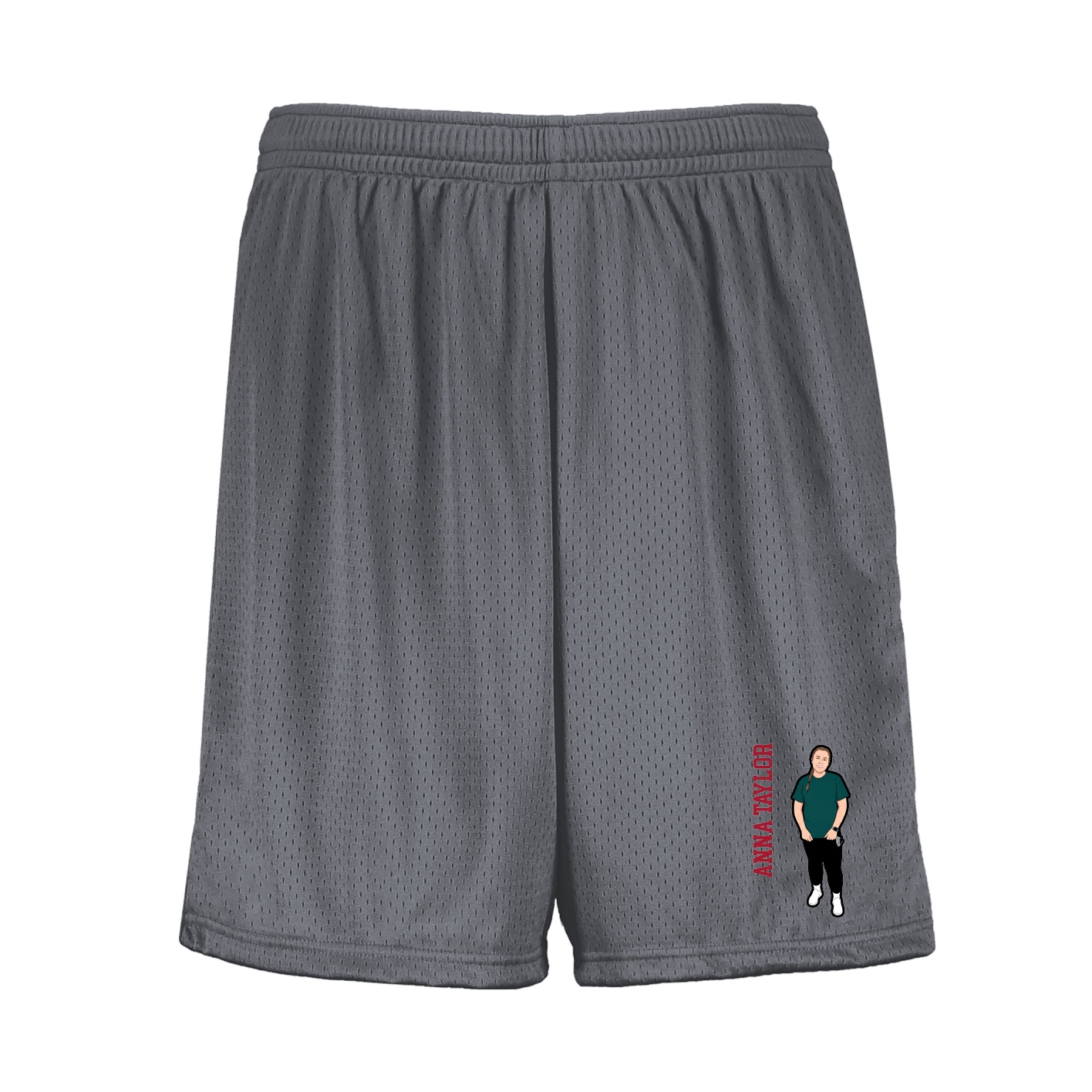 Shorts — Name Vertical in Grey