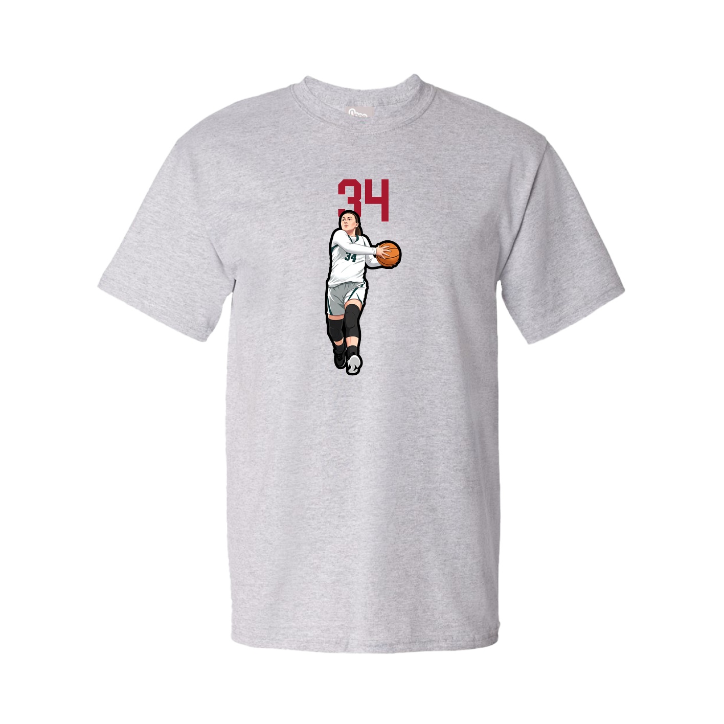 Youth Tee — Number Top in Grey