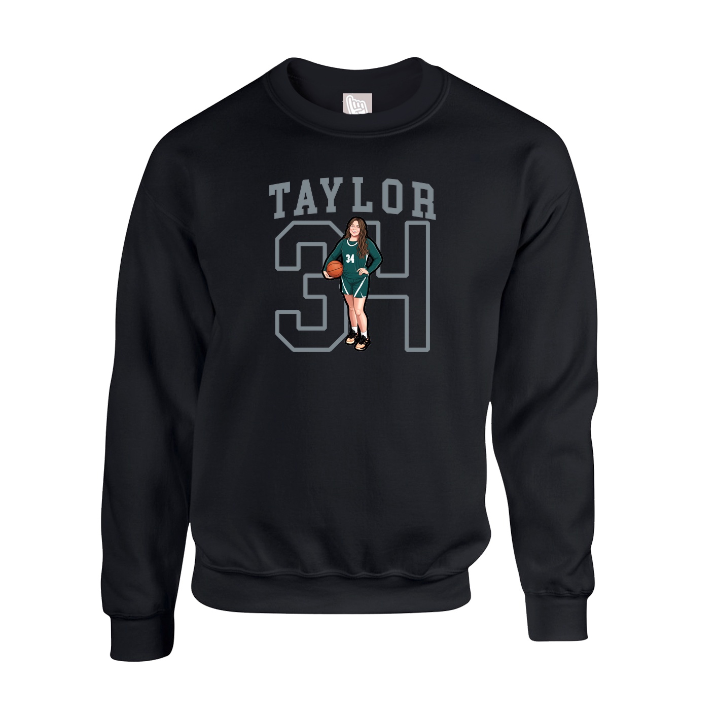 Fleece Crew — Shirsey in Black