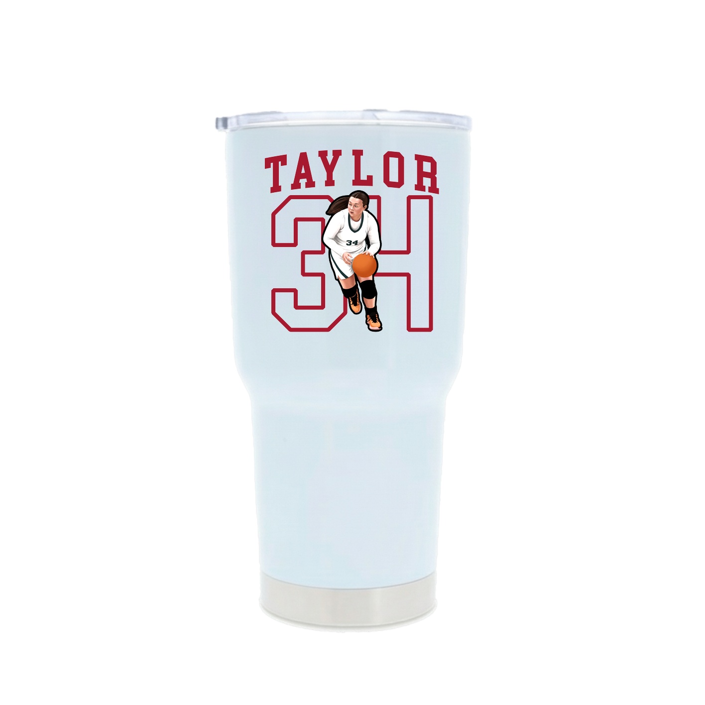 30oz Stainless Steel Tumbler — Shirsey in White