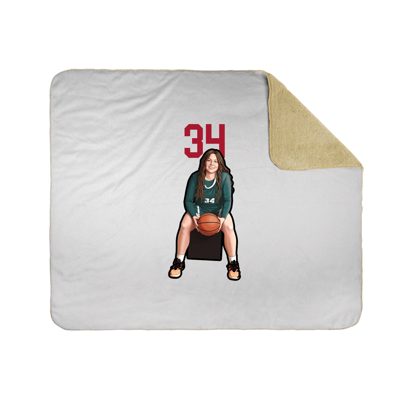 Throw Blanket — Number Top in White