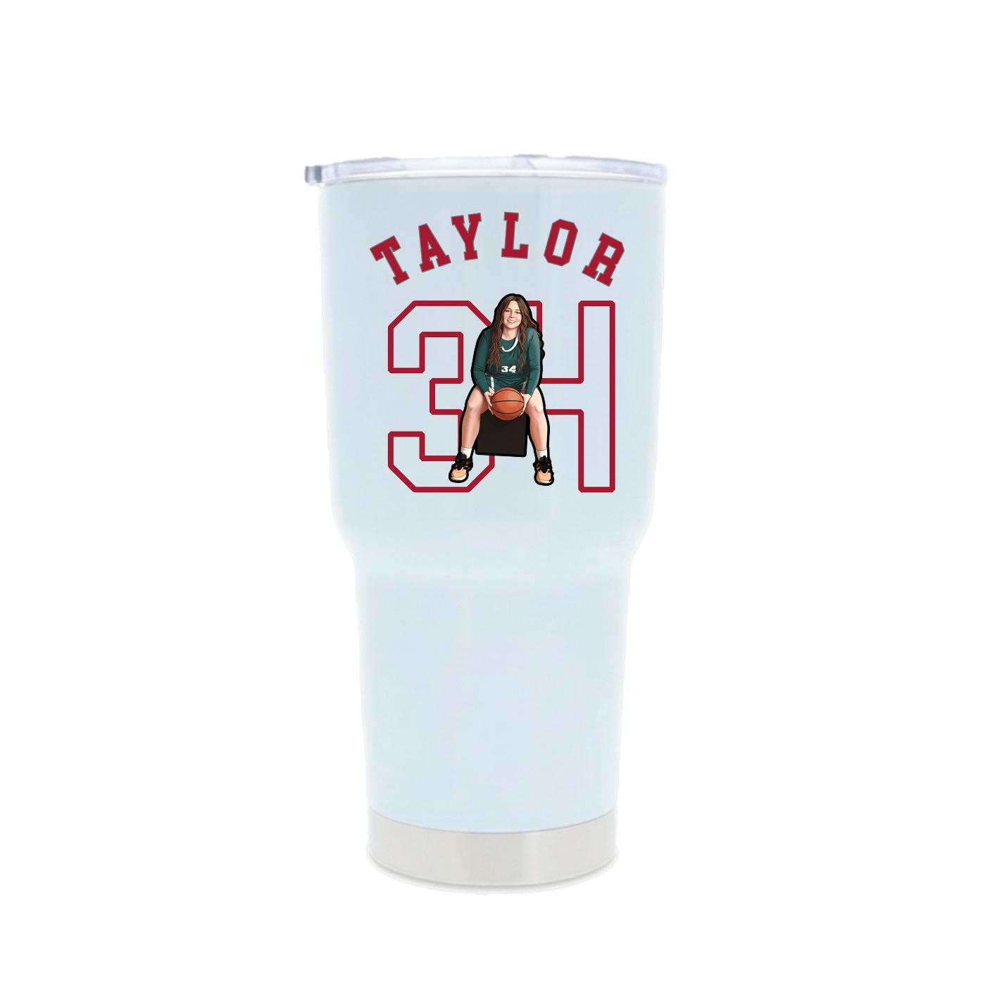 30oz Stainless Steel Tumbler — Shirsey Arch in White
