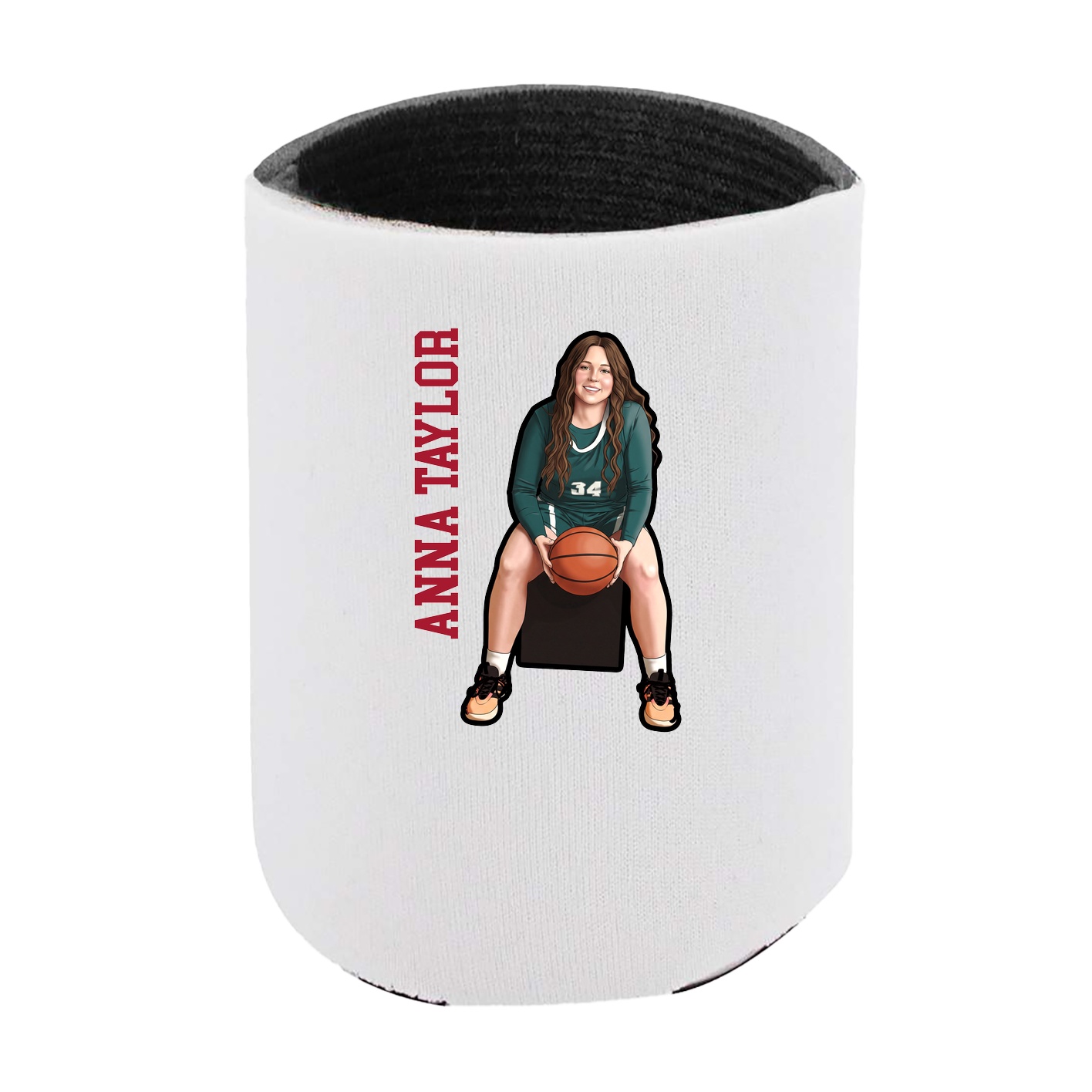 Can Holder — Name Vertical in White