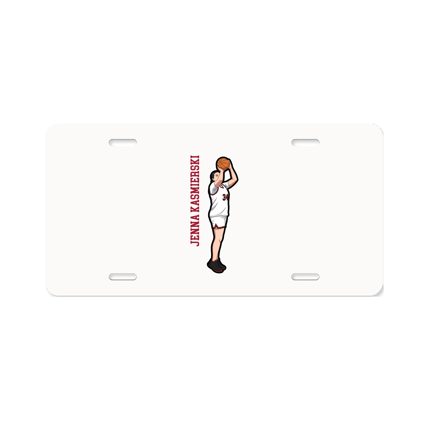 License Plate — Name Vertical in Classic