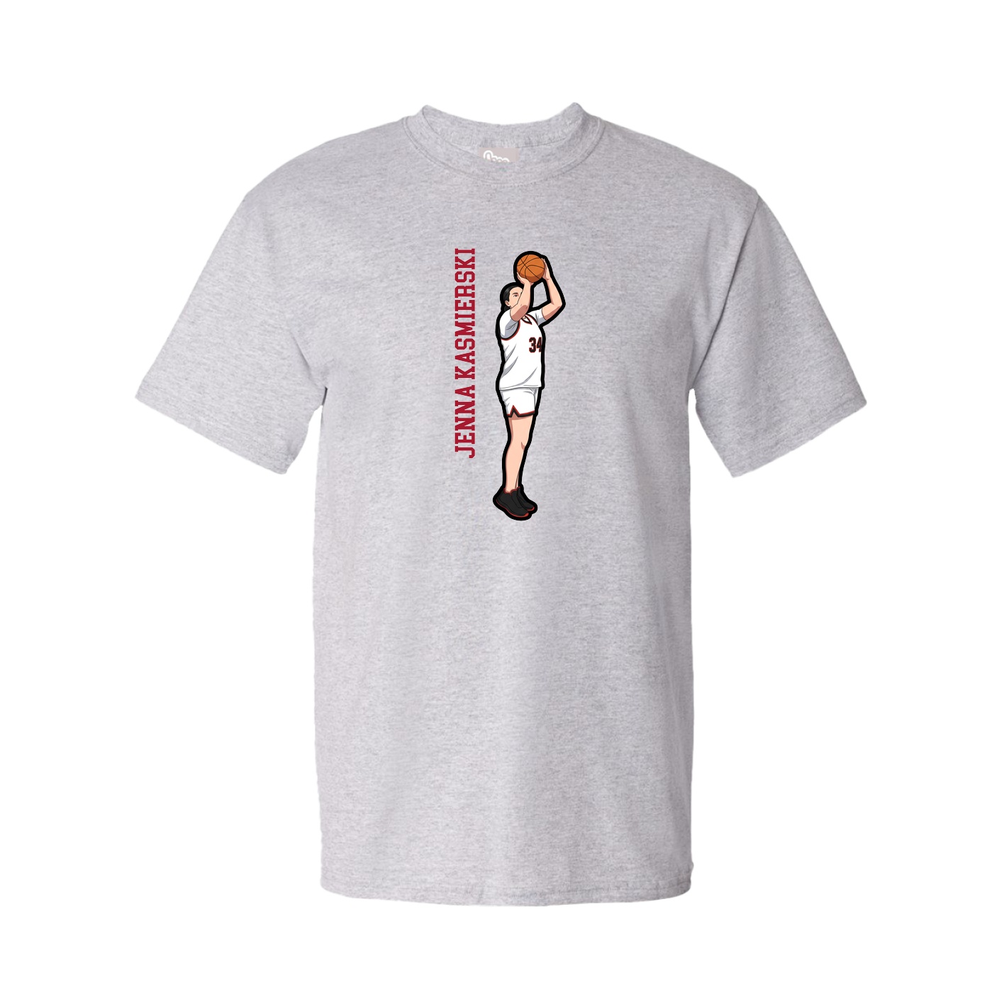 Tee — Name Vertical in Grey