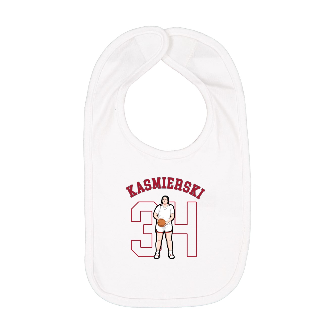Infant Bib — Shirsey Arch in White
