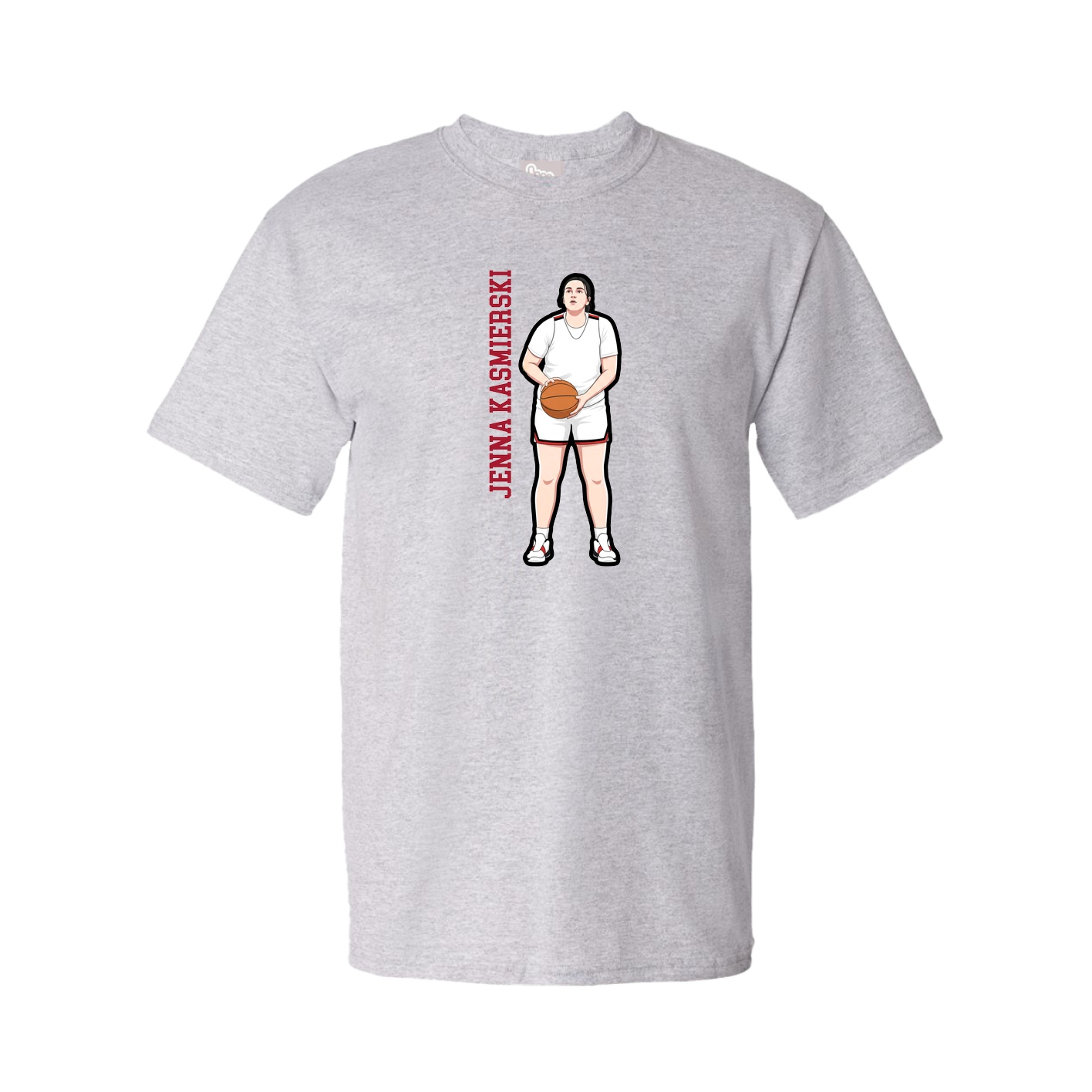 Youth Tee — Name Vertical in Grey