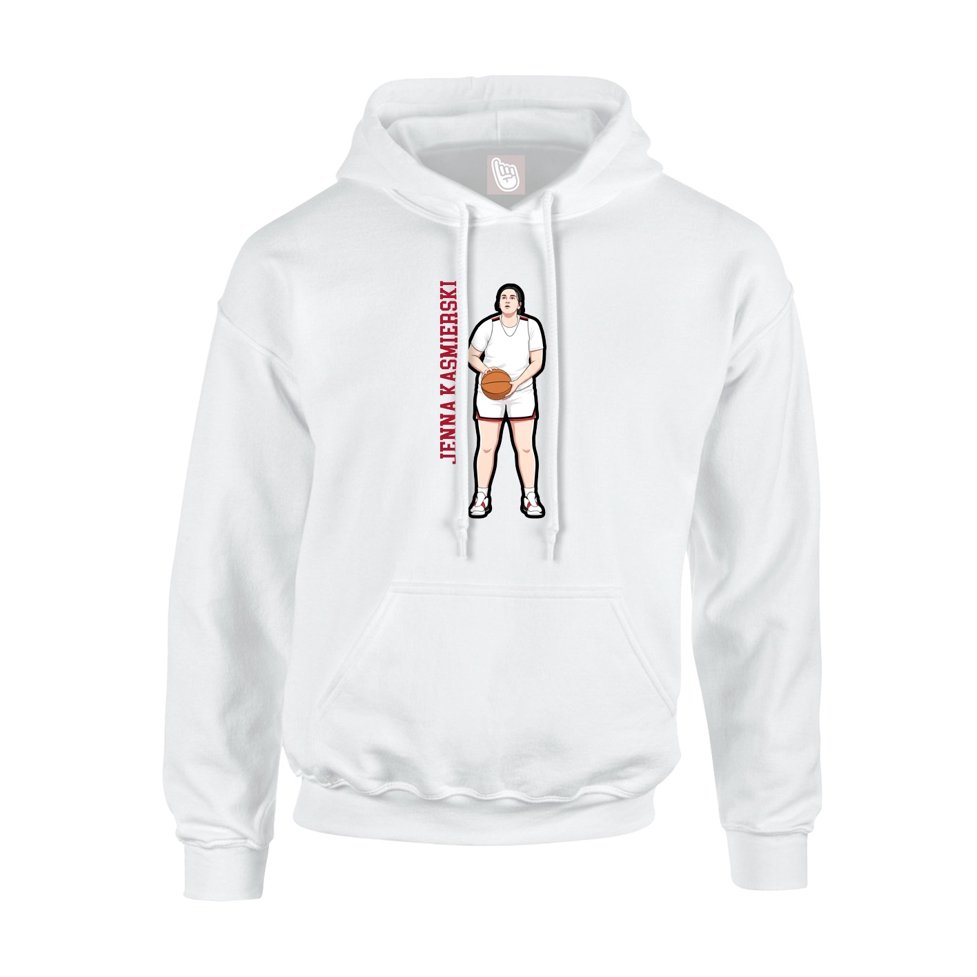 Youth Hoodie — Name Vertical in White