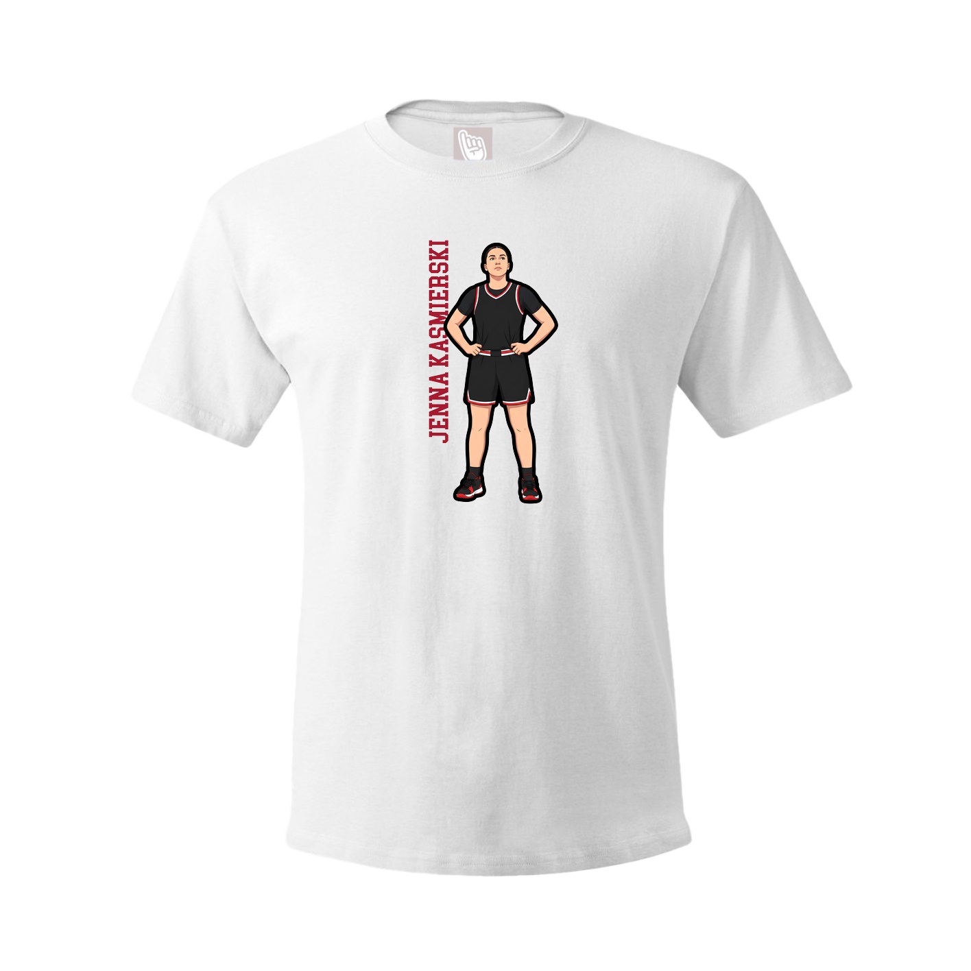 Youth Tee — Name Vertical in White