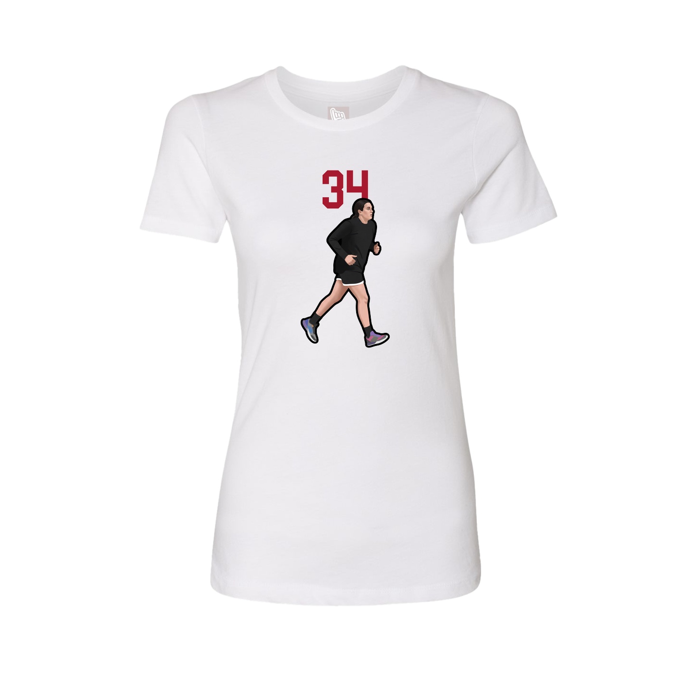 Womens Tee — Number Top in White