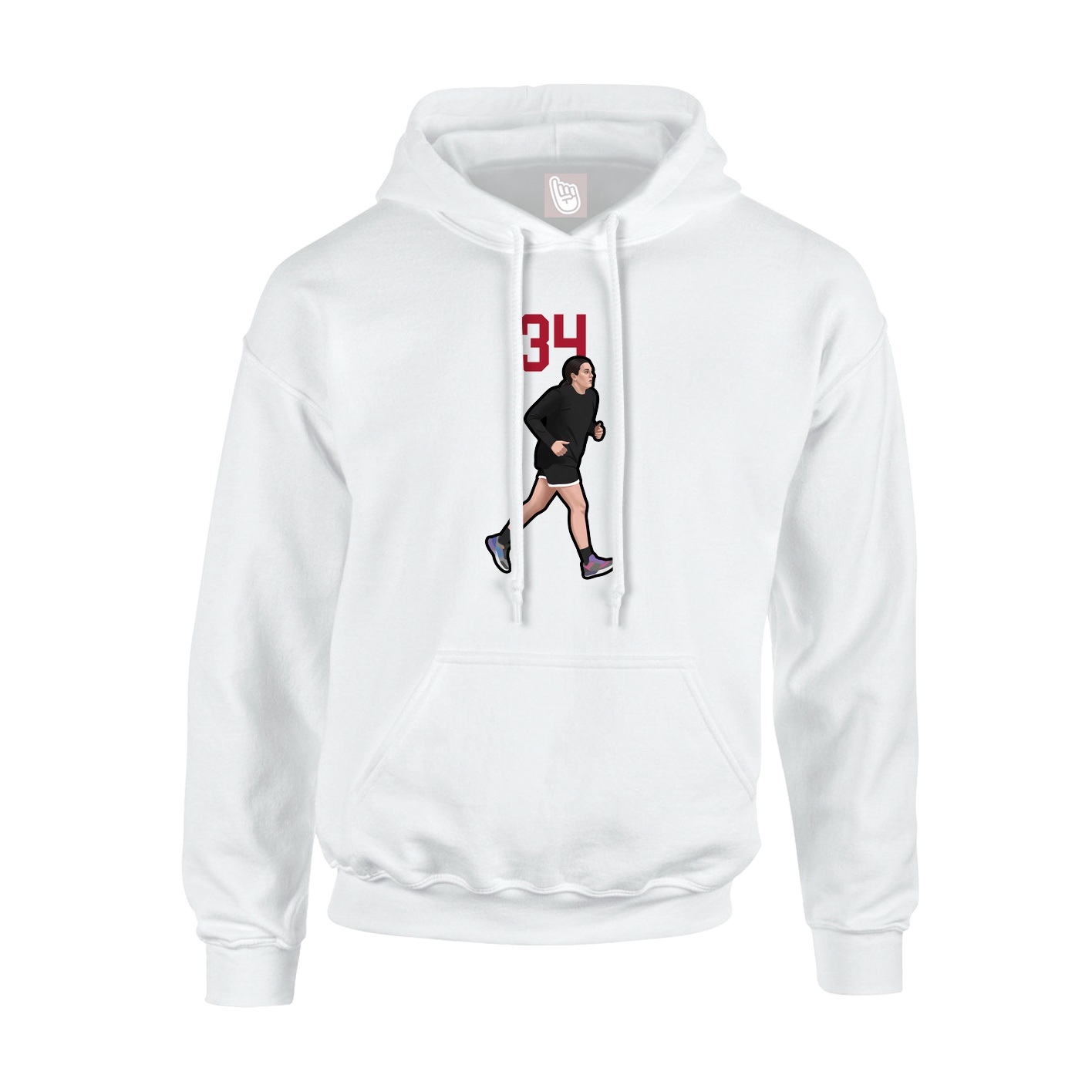 Hoodie — Number Top in White