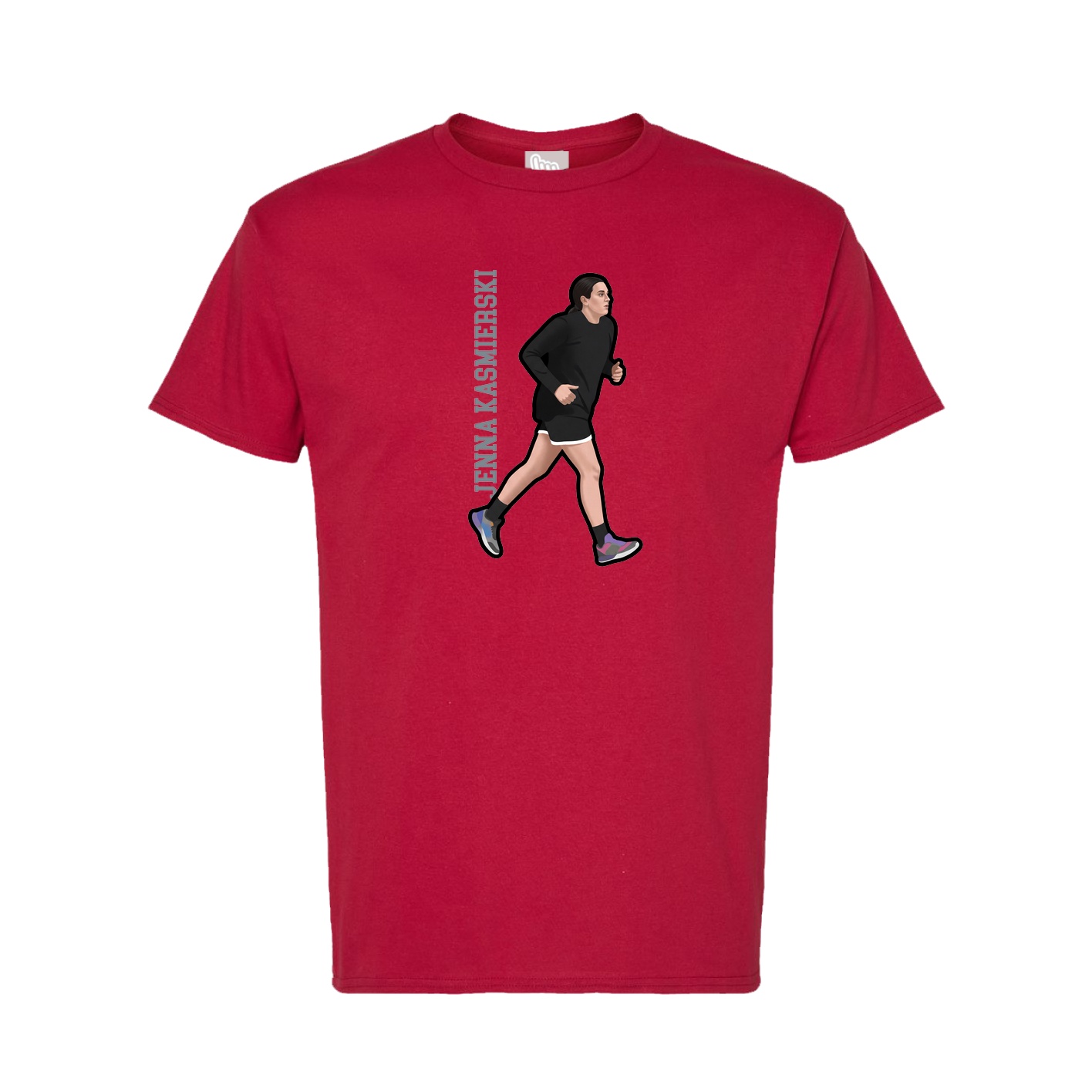 Tee — Name Vertical in Crimson