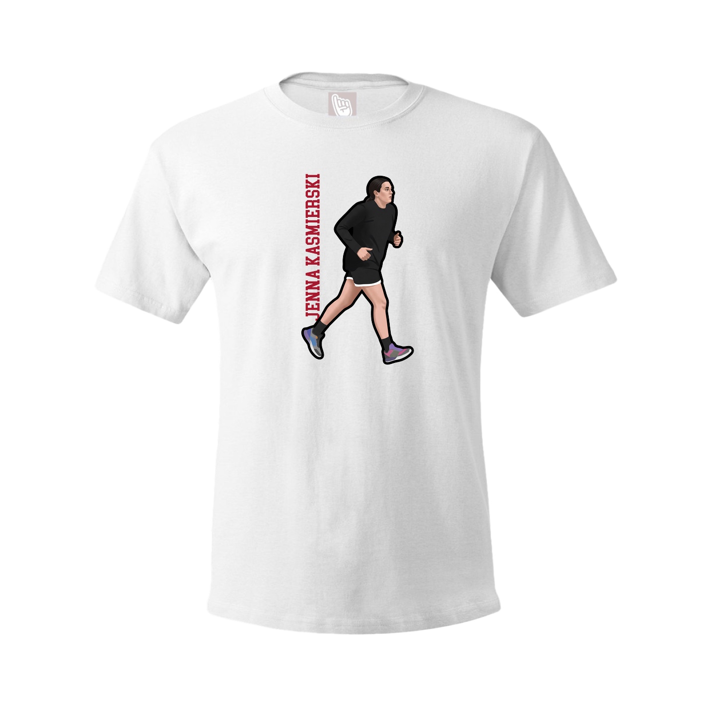 Youth Tee — Name Vertical in White