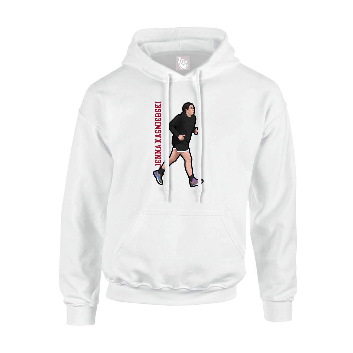 Youth Hoodie — Name Vertical in White