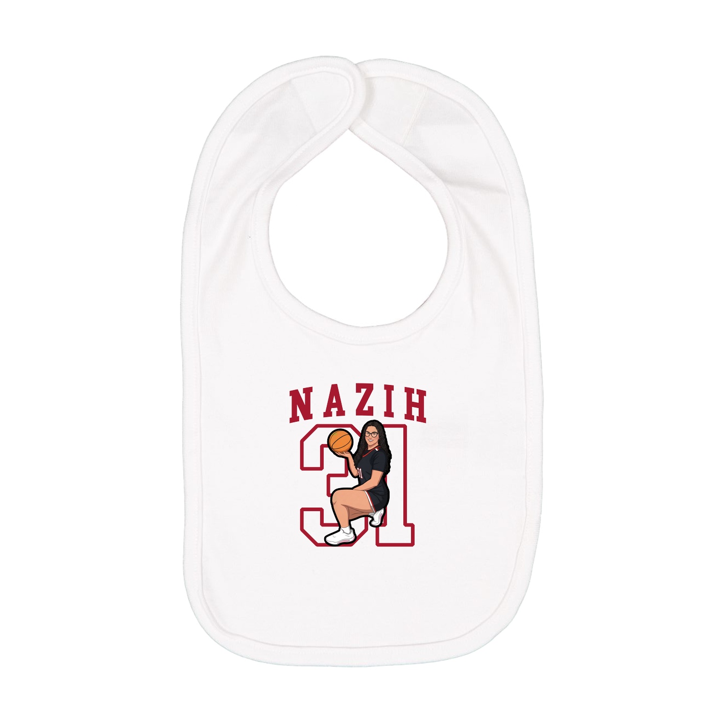 Infant Bib — Shirsey in White