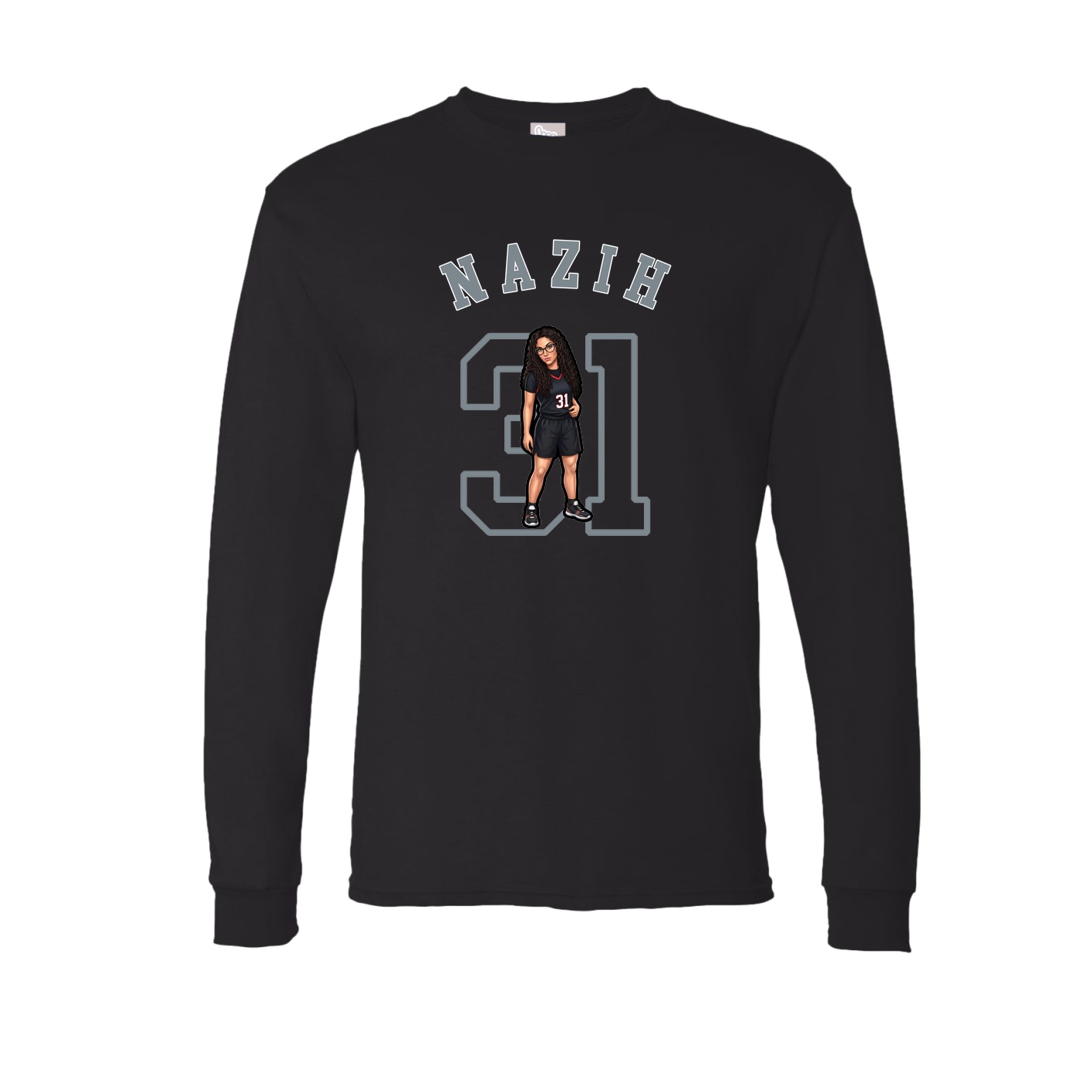 Long Sleeve Tee — Shirsey Arch in Black