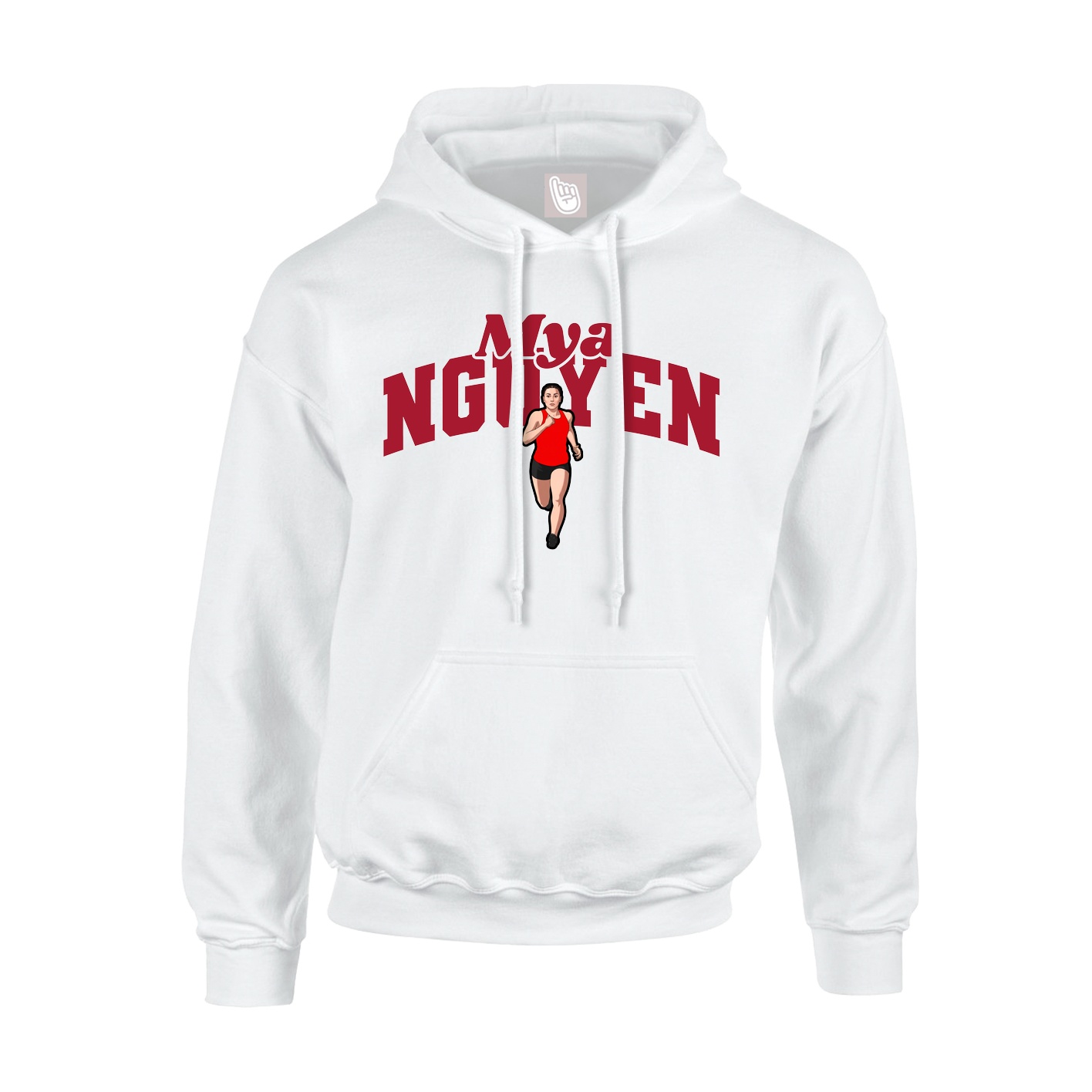 Hoodie — Signature Arch in White