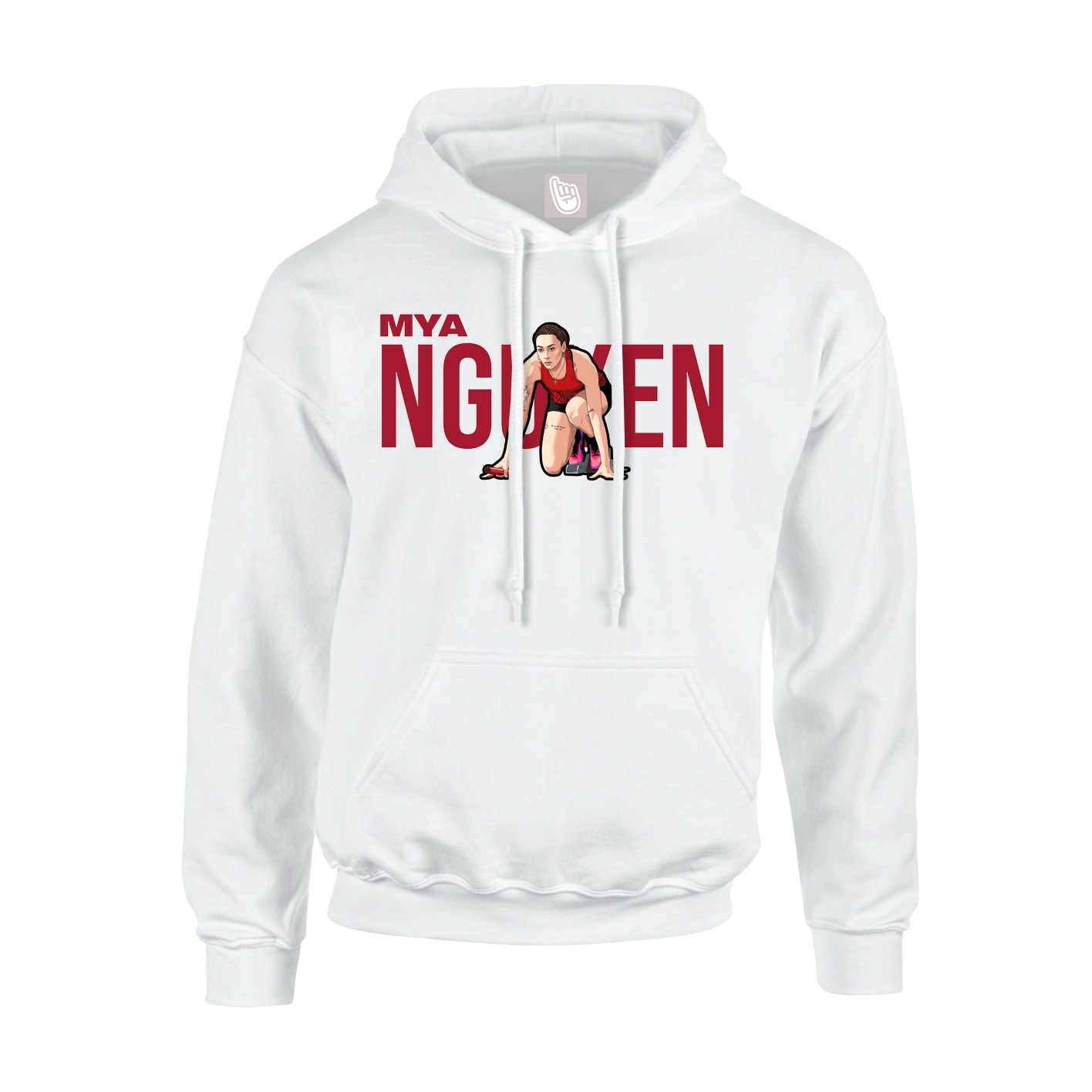 Youth Hoodie — Player Name in White